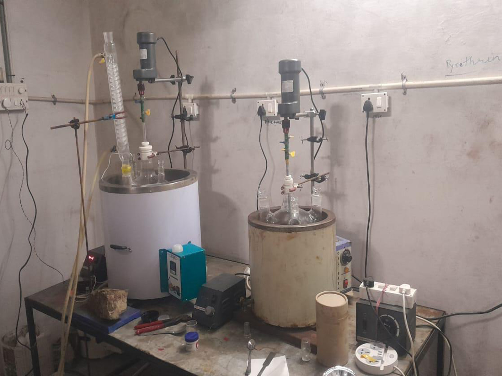 Visuals from the illegal Alprazolam manufacturing lab in MP, Ratlam (Photo/ANI)