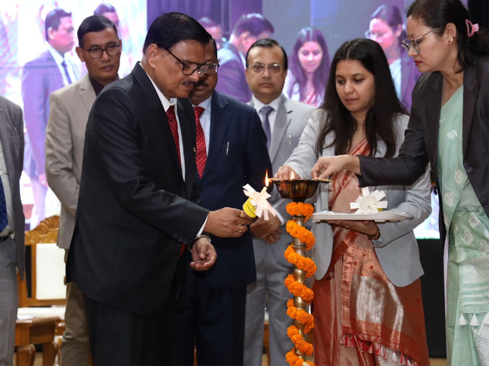 Justice Ujjal Bhuyan at the launch (Photo/Janasanyog Assam)