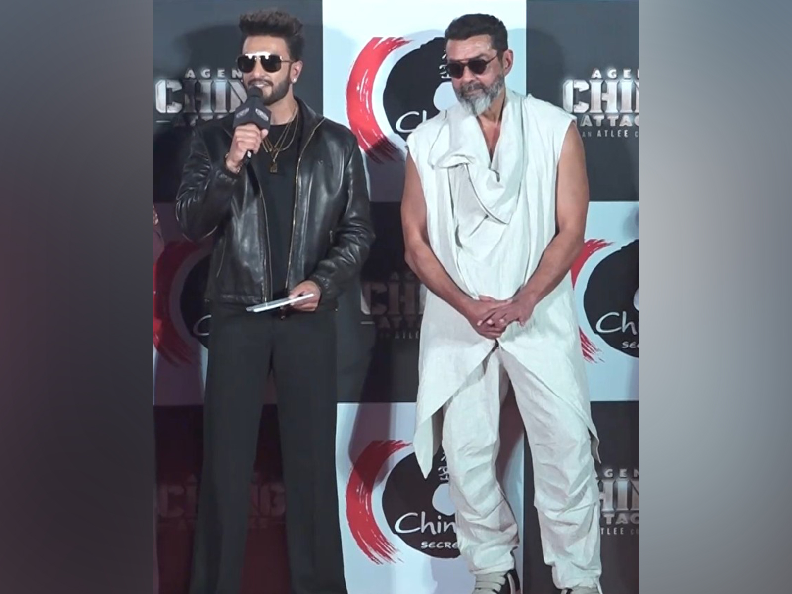 Actors Ranveer Singh and Bobby Deol (Photo/ANI)