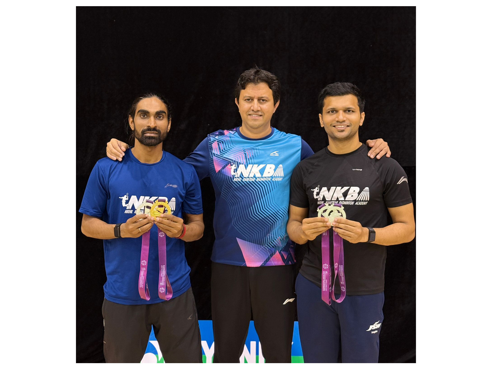 India's para-shuttlers Pramod Bhagat (First from left), Sukant Kadam (First from right) (Photo: PCI Media)
