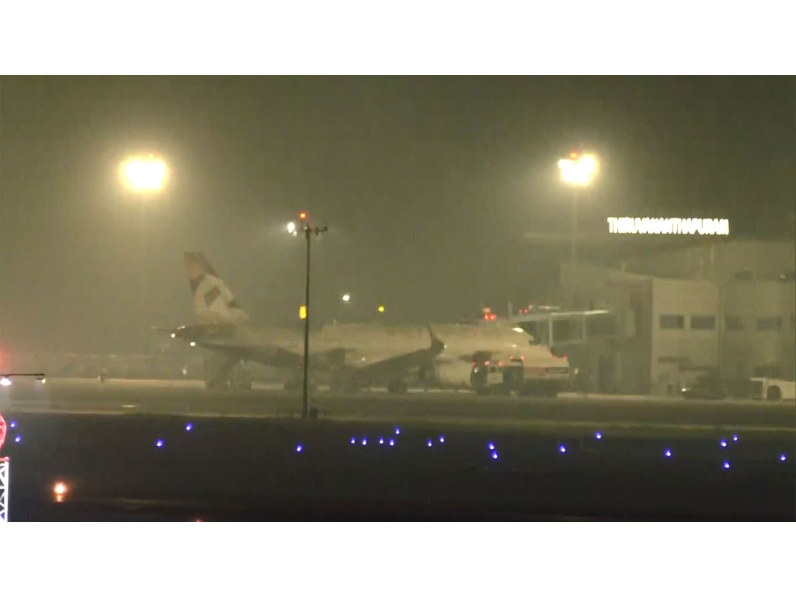 Saudia Airlines flight from Jakarta diverts to Thiruvananthapuram following a passenger medical emergency. (Photo/ANI) 