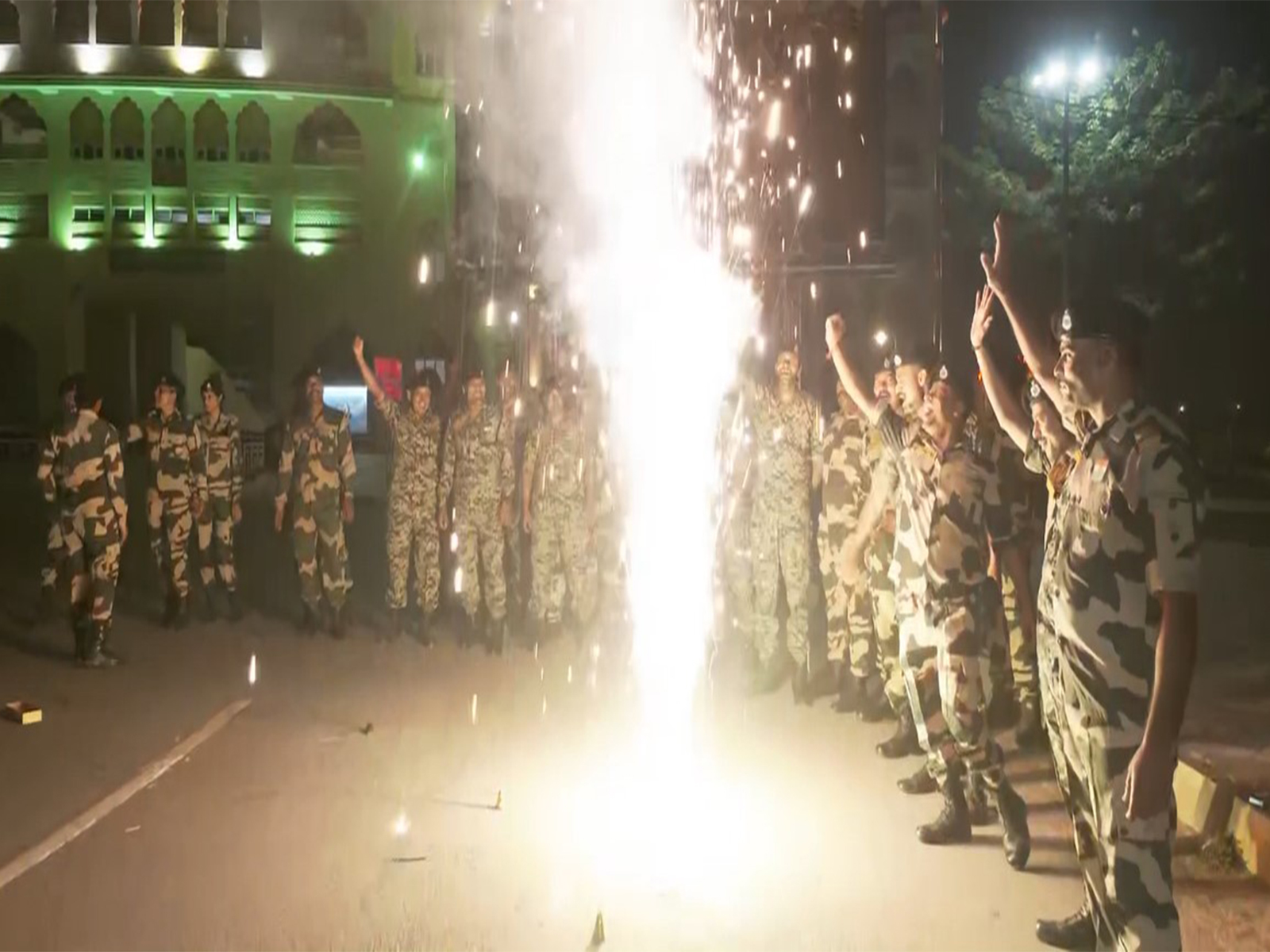 BSF officers celebrate Diwali at Punjab's Attari border ( File Photo/ANI)