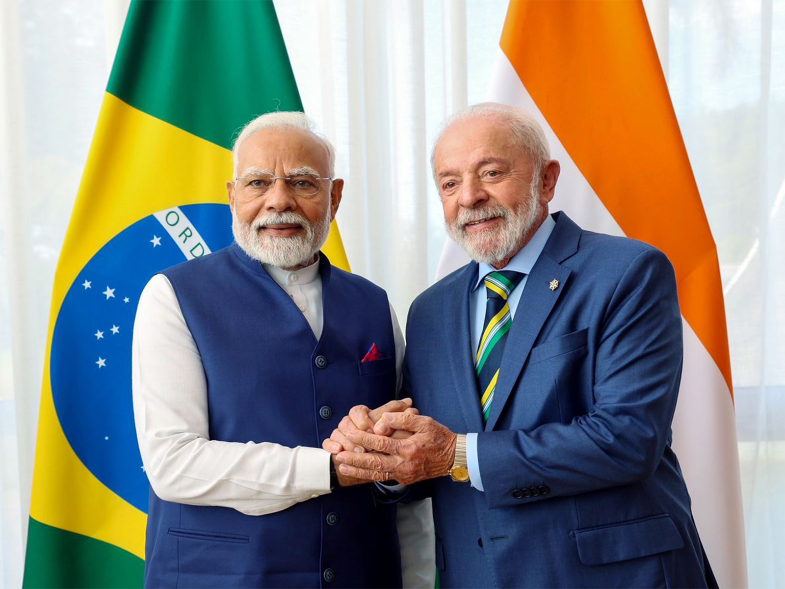 Prime Minister Narendra Modi with Brazilian President Luiz Inácio Lula da Silva. (Photo/X@MEAIndia)