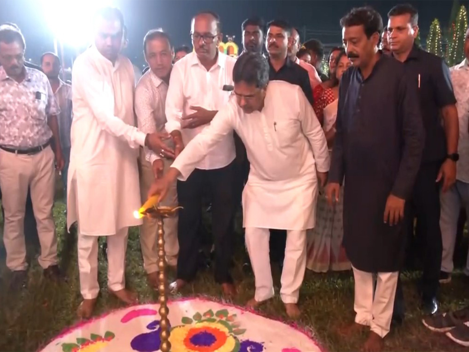 Tripura CM Manik Saha inaugurates Kali Puja pandals on Diwali (Photo/ANI)