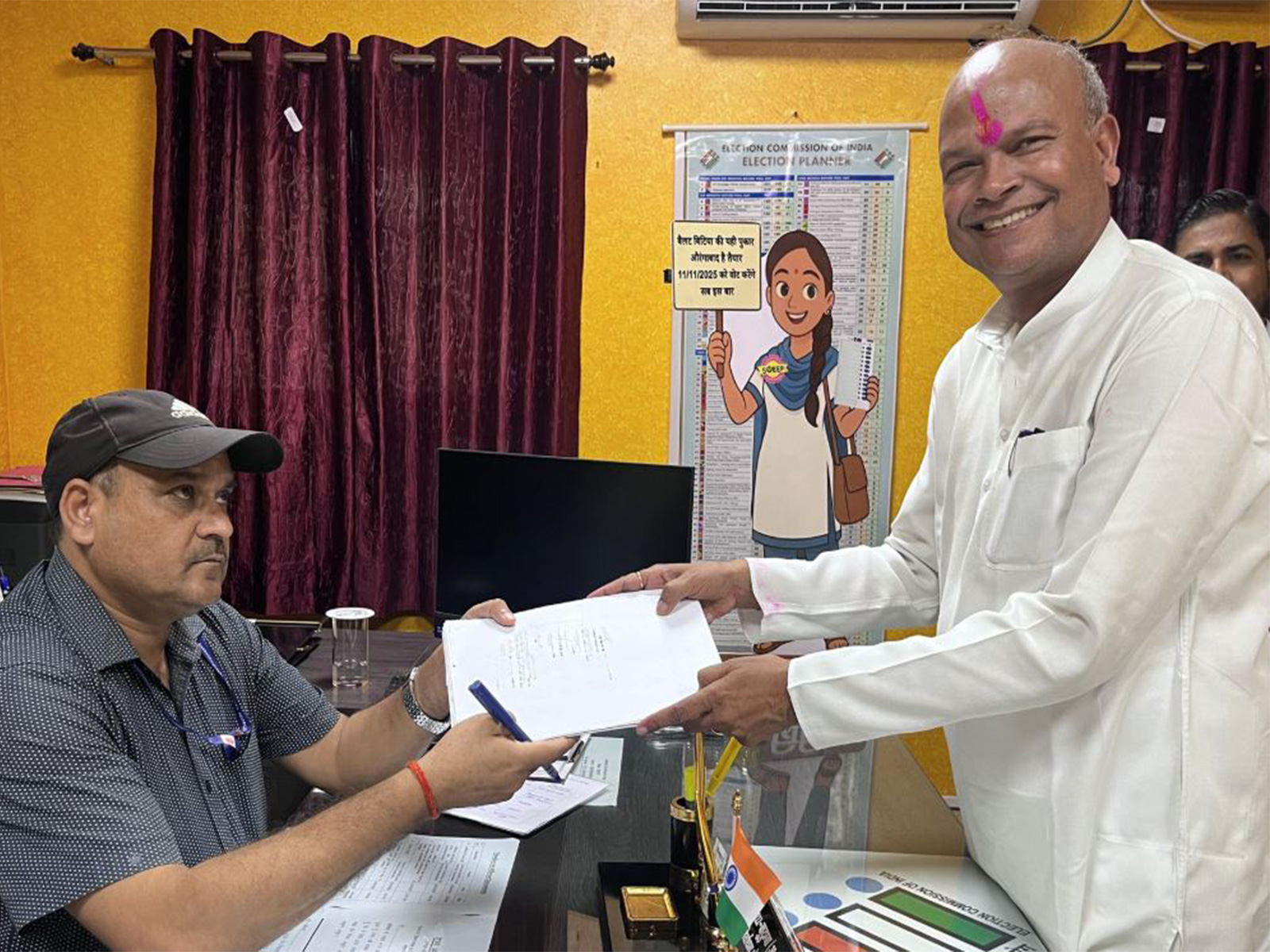 Bihar Congress chief Rajesh Ram files nomination (Photo/@rajeshkrinc)