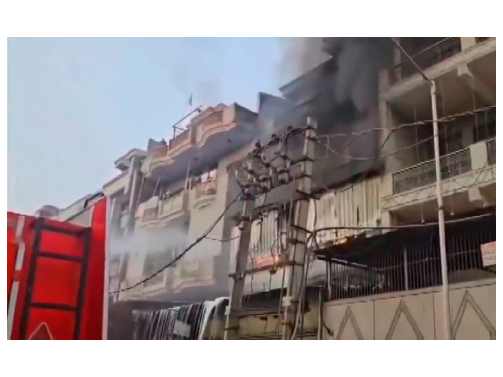 Fire breaks out at shoe manufacturing factory in Delhi's Narela  (Photo/ANI)