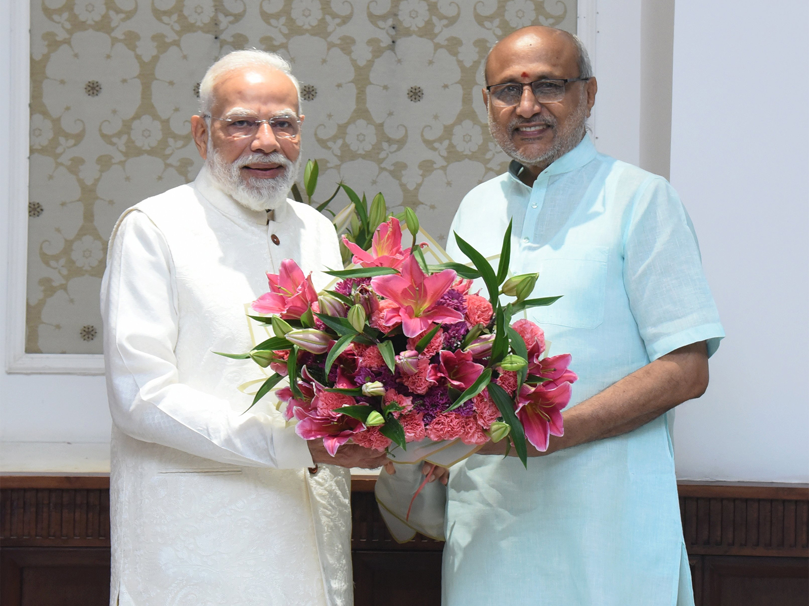 Vice-President CP Radhakrishnan with PM Modi. (Photo/Vice-President of India/X)