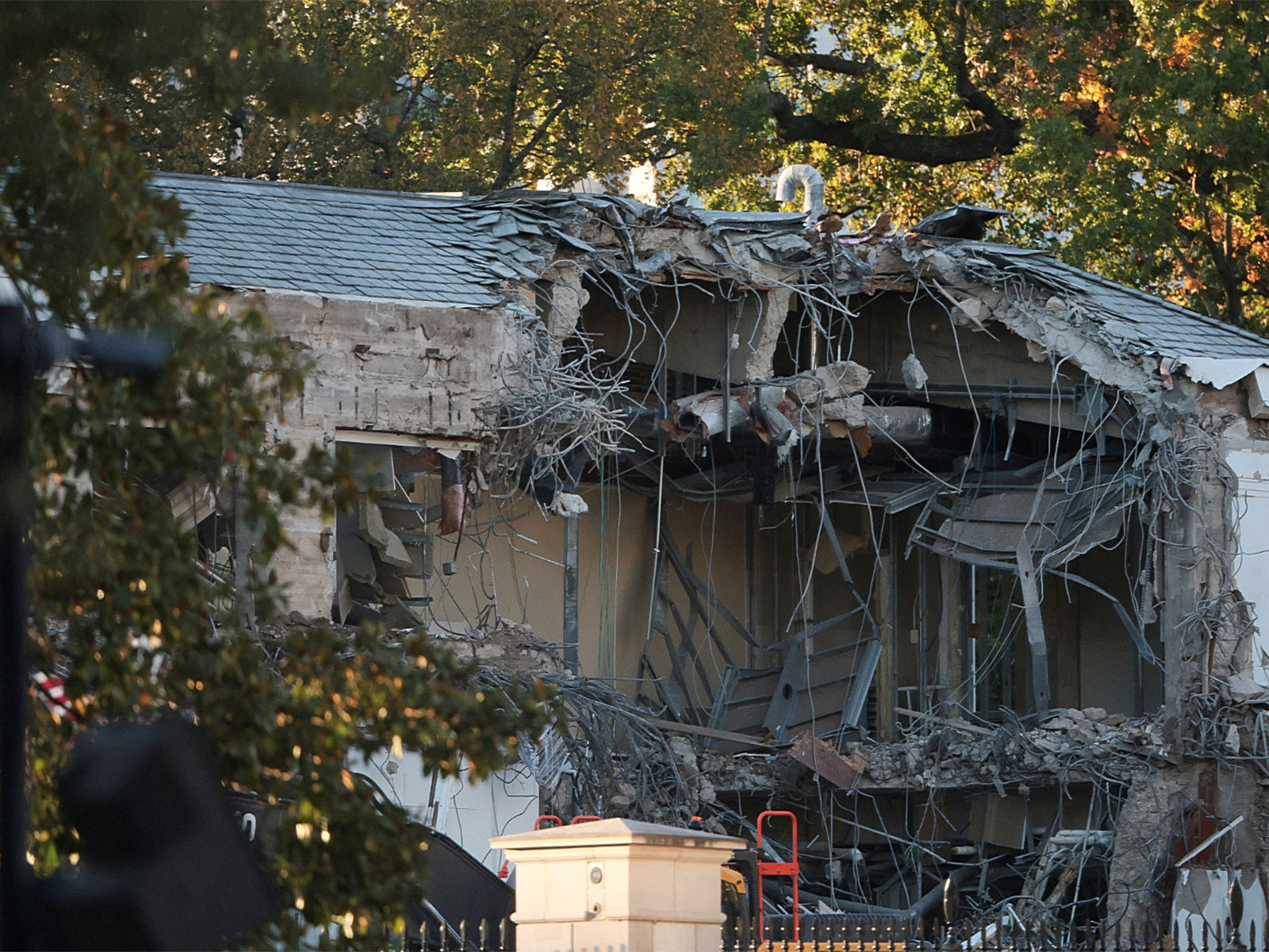 Ongoing construction on the East Wing of the White House, where US President Donald Trump’s proposed ballroom is being built (Photo/Reuters)