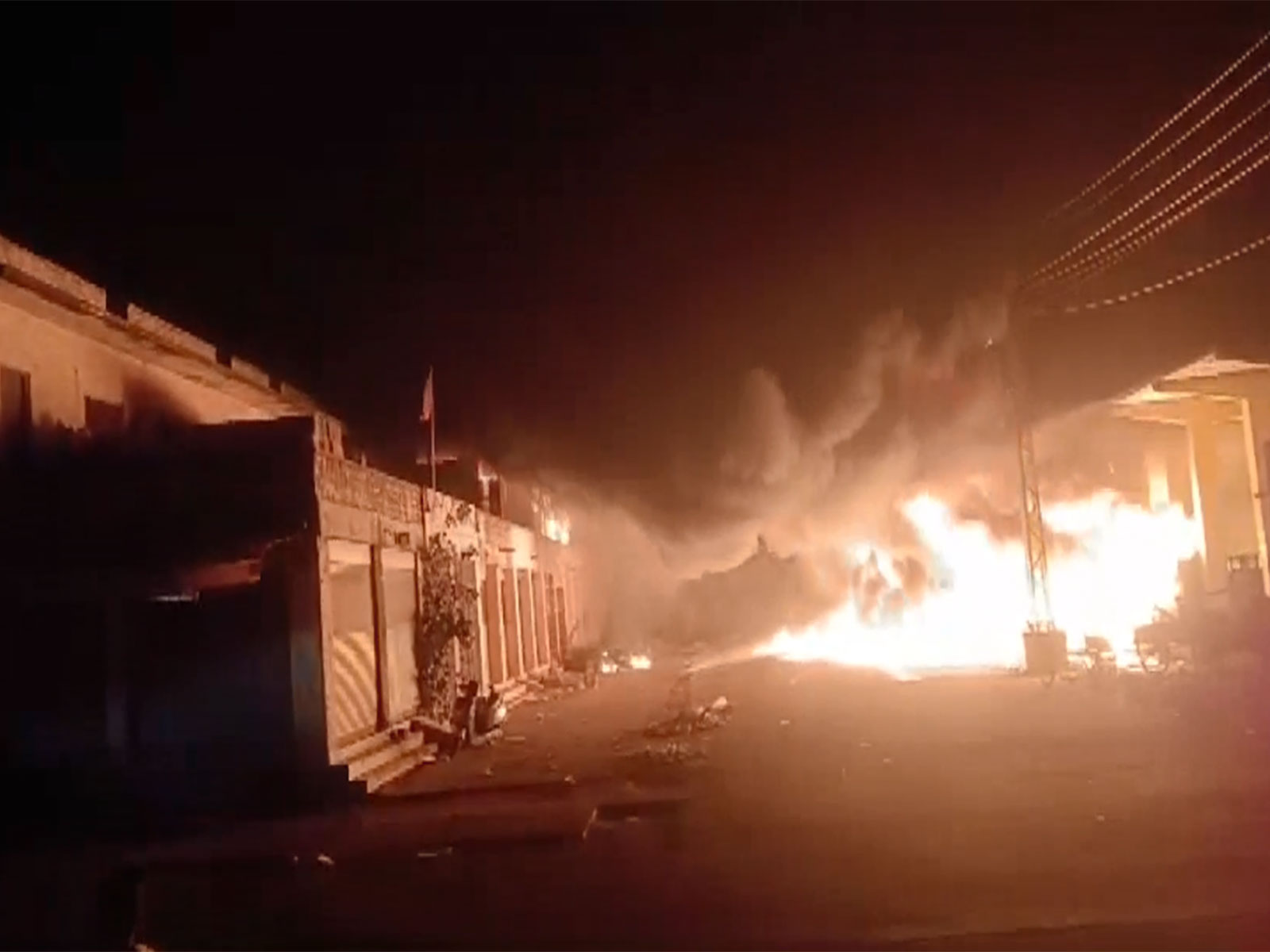 A visual from Jodhpur's Bhadasiya fruit market's fire incident ( File Photo/ANI) A visual from Jodhpur's Bhadasiya fruit market's fire incident ( File Photo/ANI)