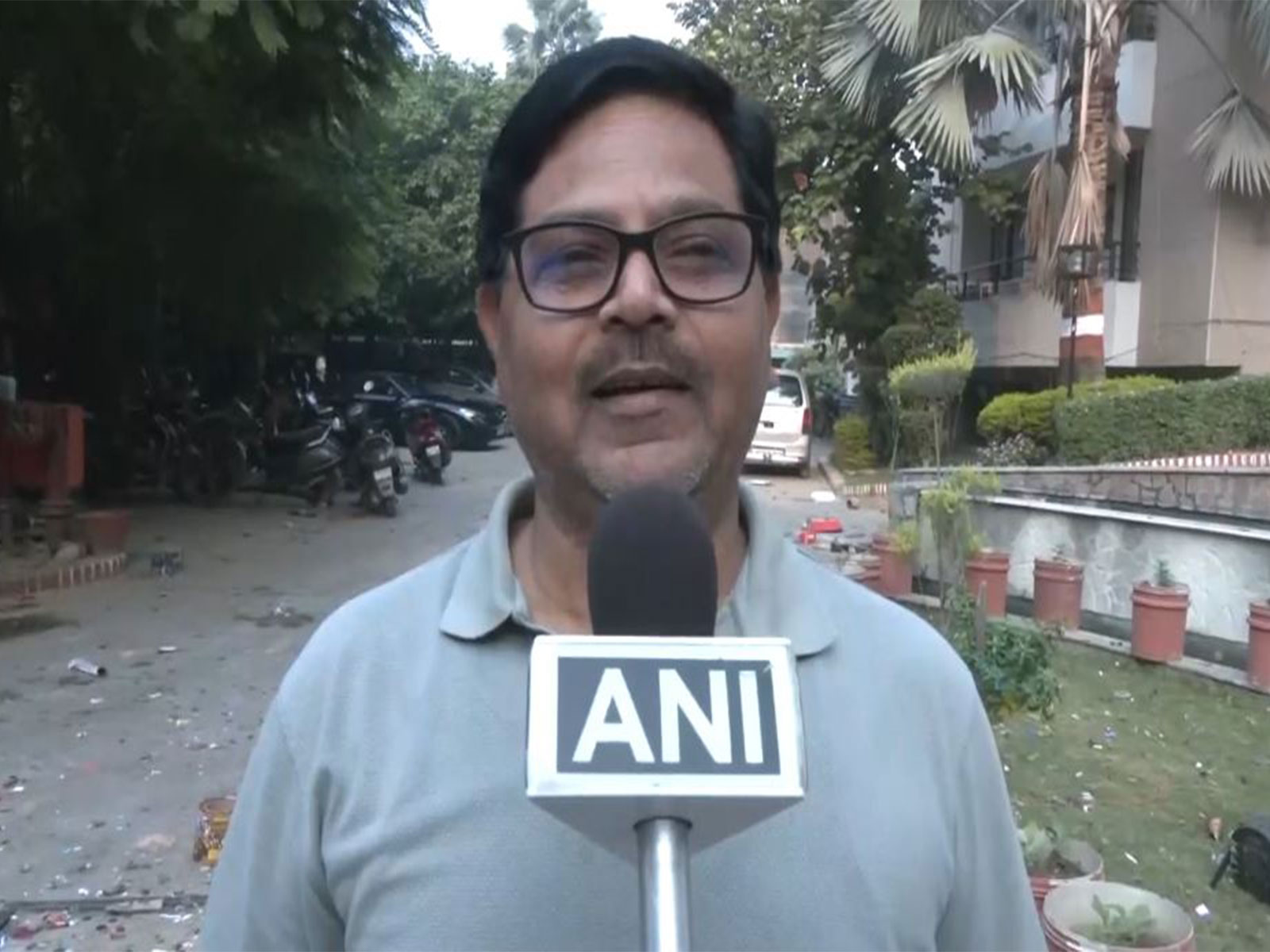 Aditya Singh, a local resident of Varanasi describes his Diwali experience (Photo/ANI)