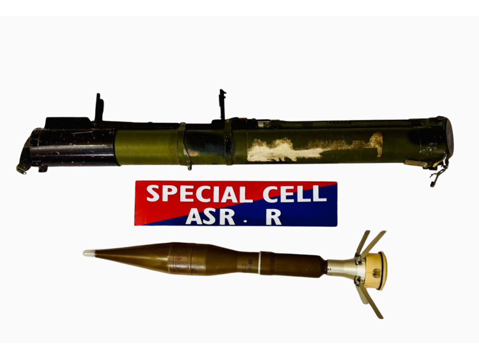 The RPG was recovered from terror operatives (Photo/ @DGPPunjabPolice)