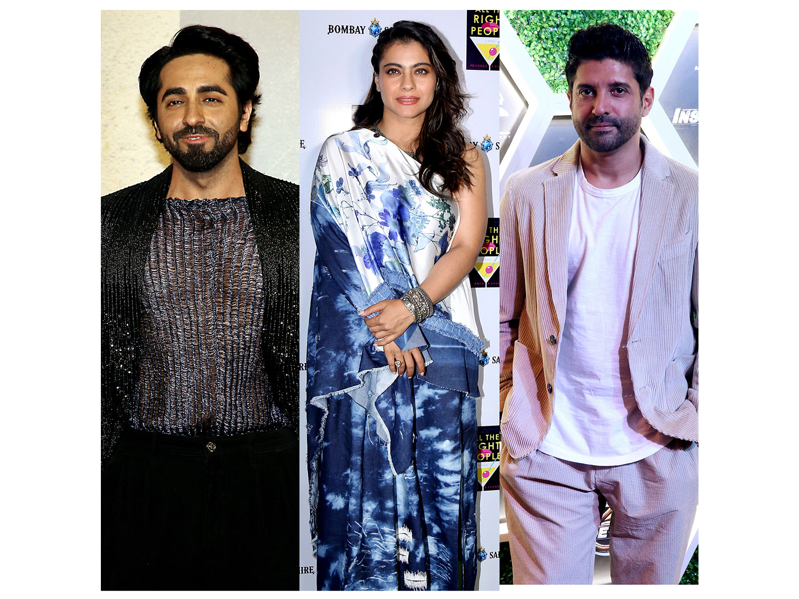 Ayushmann Khurrana, Kajol, Farhan Akhtar (File photo: ANI) Ayushmann Khurrana, Kajol, Farhan Akhtar (File photo: ANI)