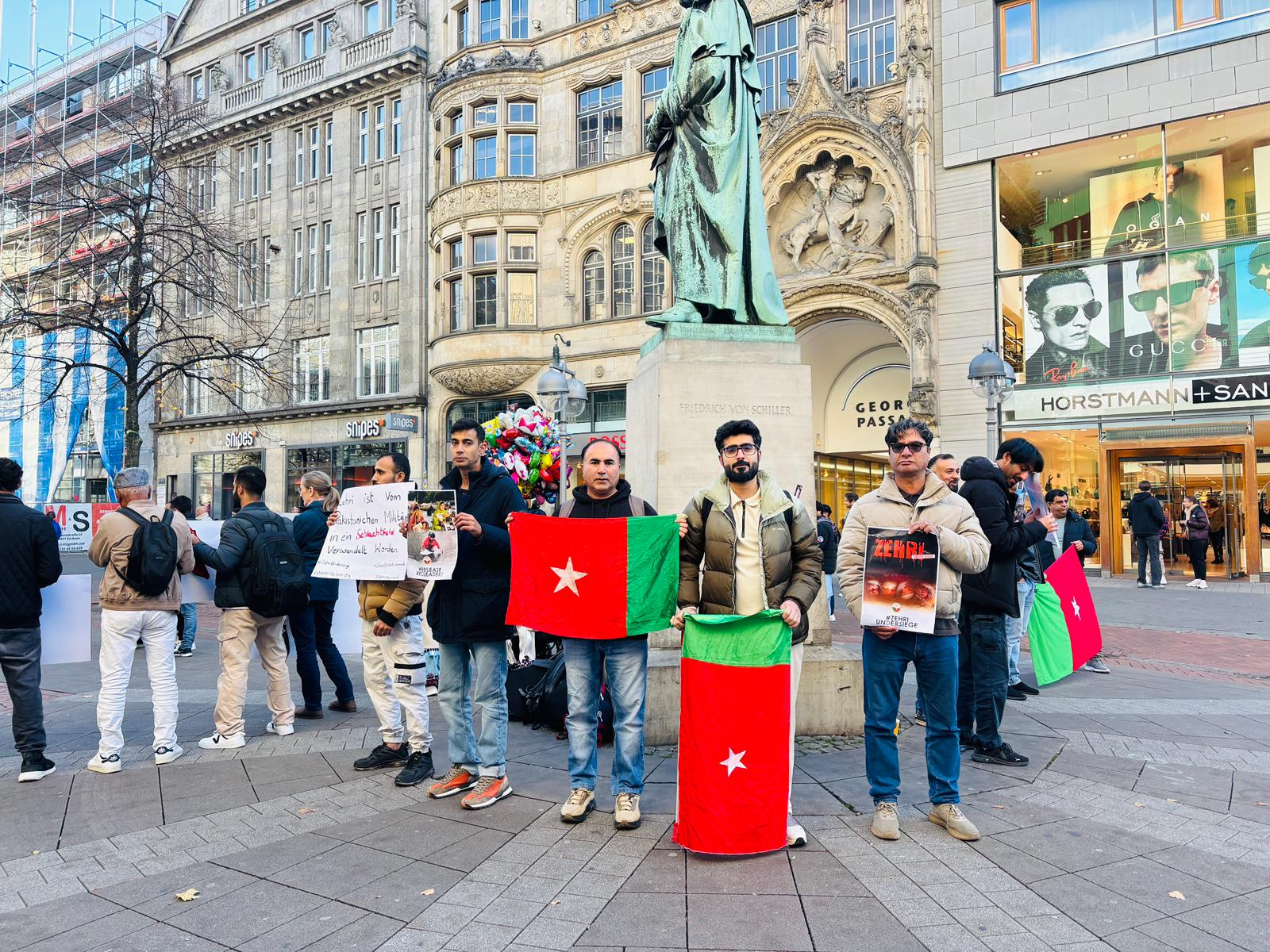 Protest by Baloch national Movement in Germany (Photo/ X@ BNMFootages) 