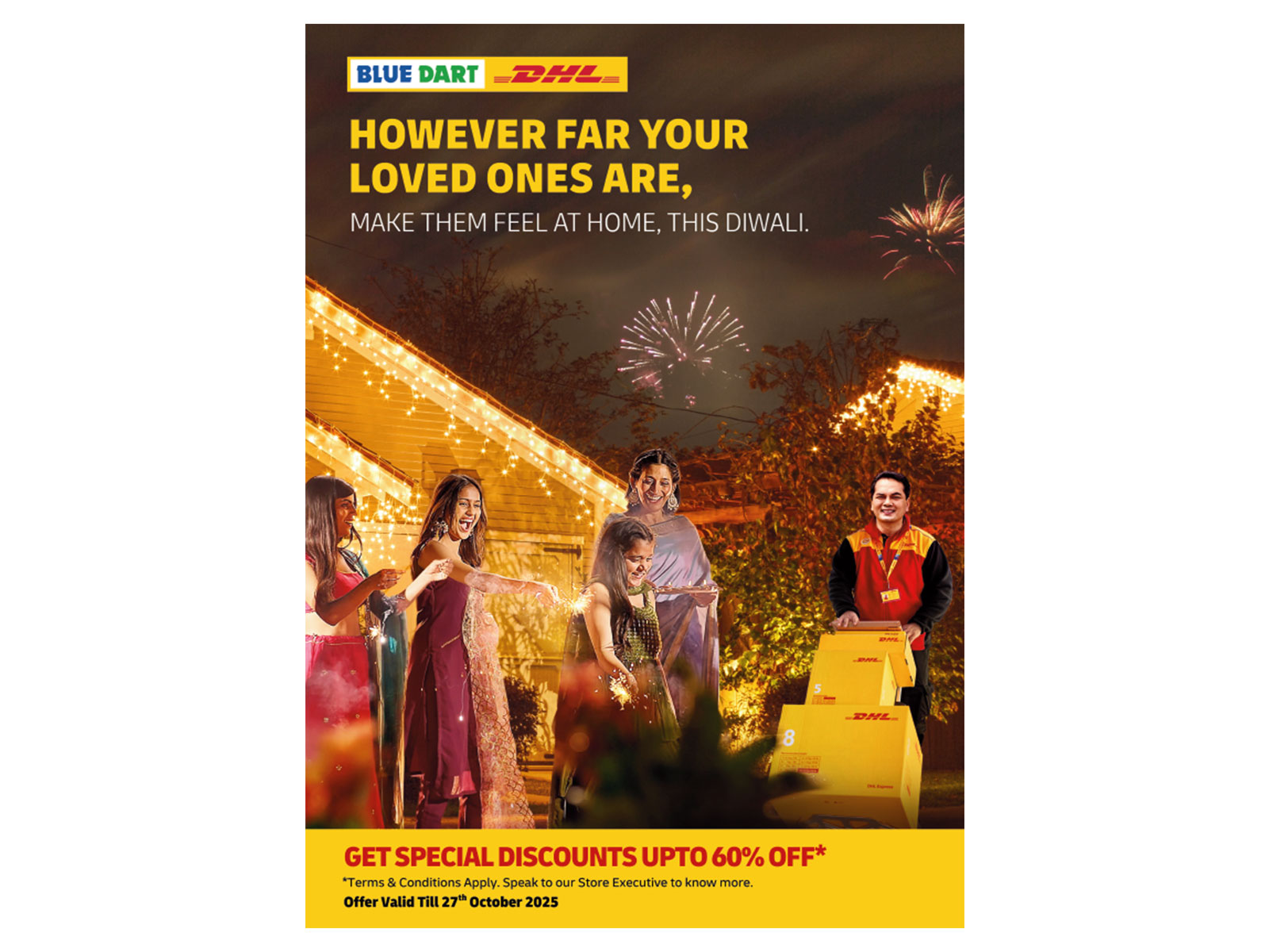 DHL Express India Lights up Diwali with up to 60 Percent off for International and Domestic Shipments