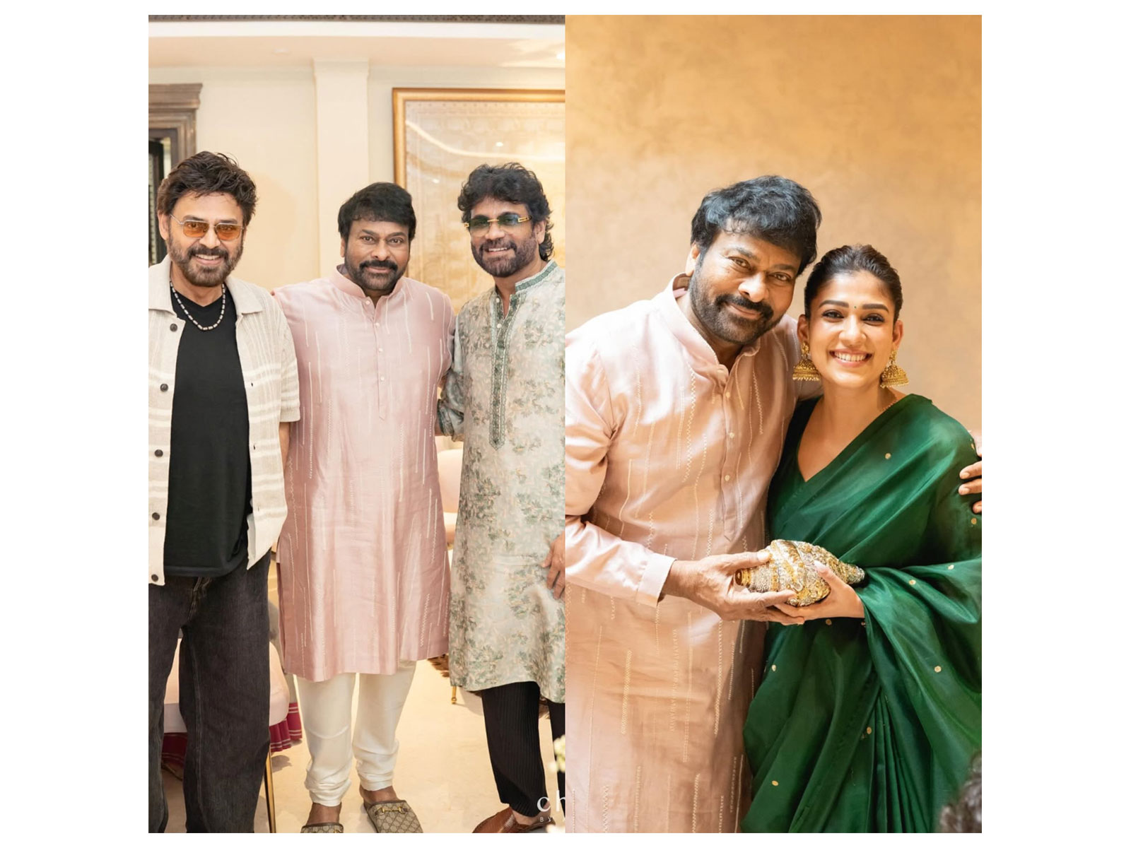 Chiranjeevi, Nagarjuna, Venkatesh Daggubati, Nayanthara (Photo/Instagram@chiranjeevikonidela)