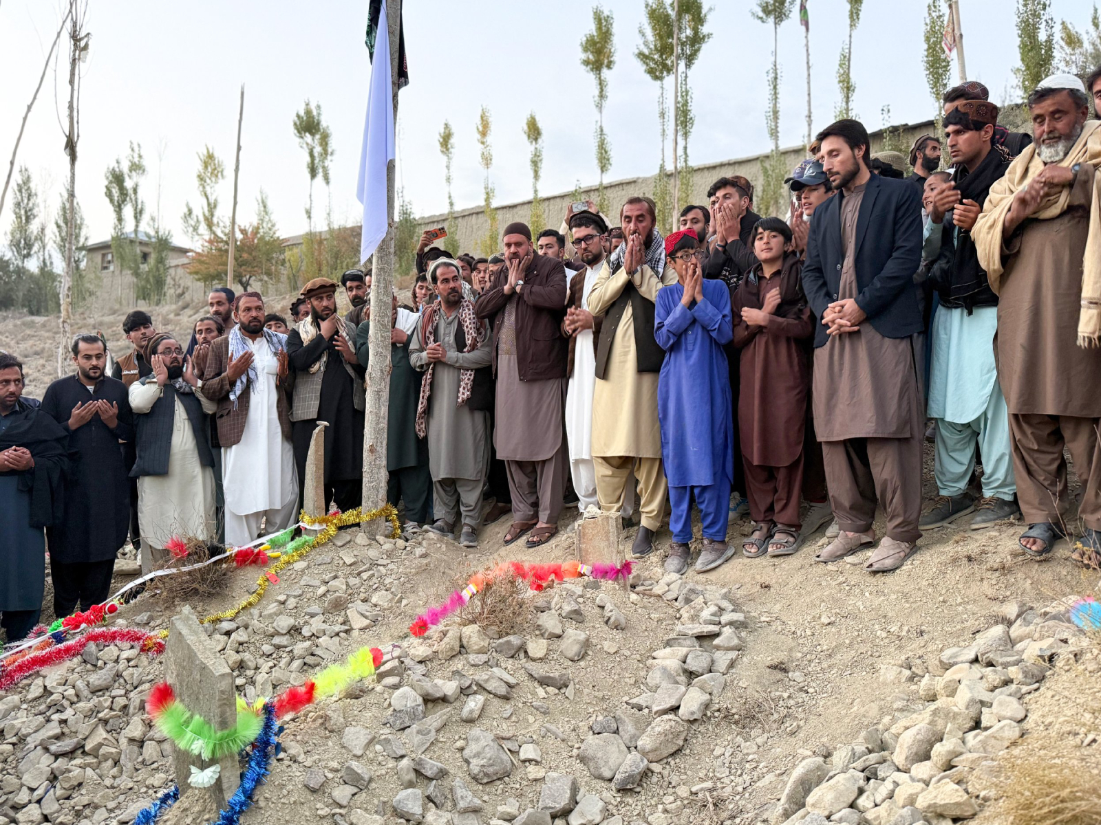 Afghanistan players and cricket officials in Paktika. (Photo: @ACBofficials)