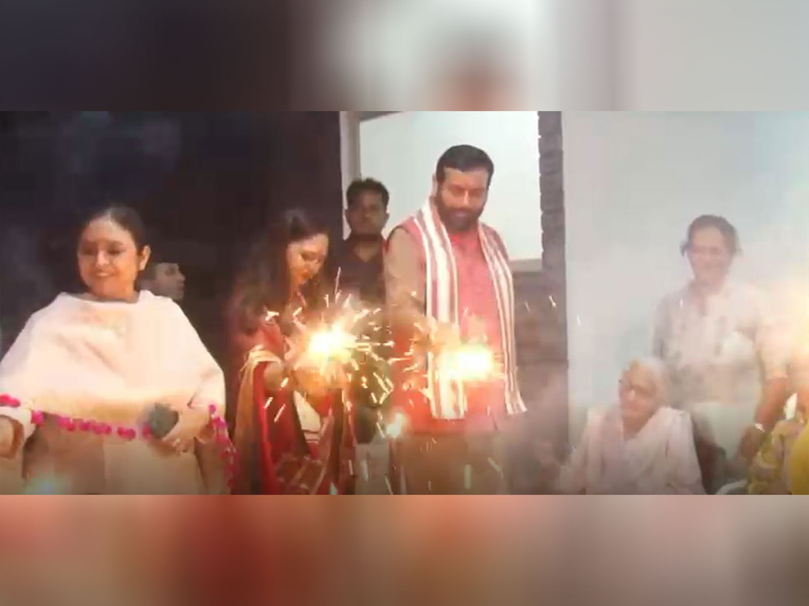 CM Nayab Singh Saini celebrates Deepotsav with elderly at the Old Age Home in Panchkula. (Photo/Haryana DIPR)