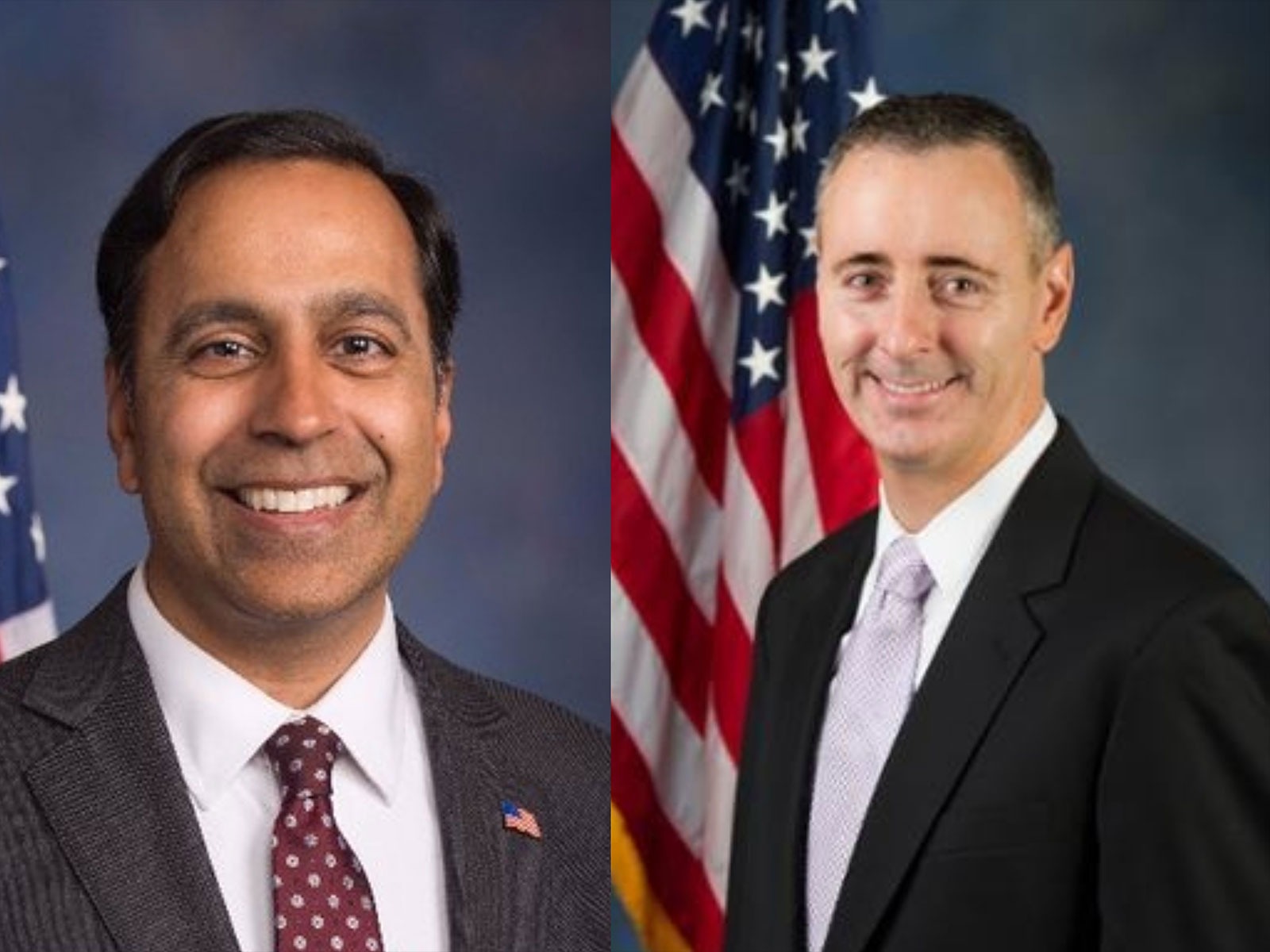 US Congressmen Raja Krishnamoorthi and Brian Fitzpatrick (R to L) (Photo/X@CongressmanRaja,@RepBrianFitz)