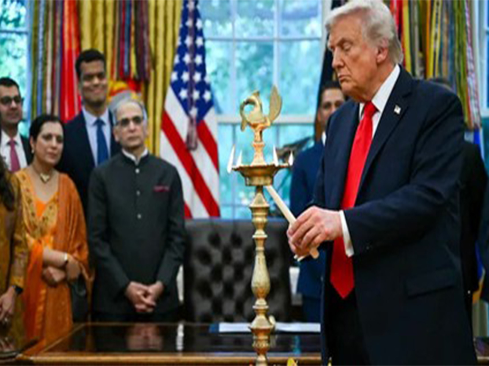 India’s Amb to US joins Trump for Diwali celebration at White House (Photo/Reuters))