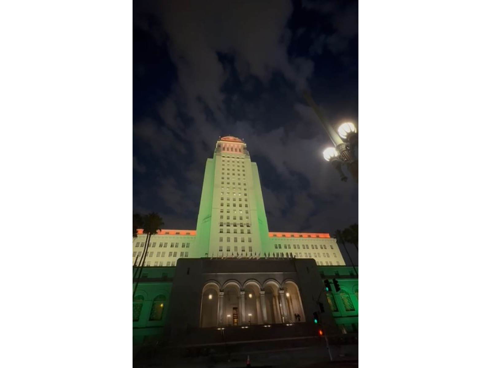 Los Angeles City Hall illuminated for the first time to celebrate Diwali (Photo Source: Consulate General of India, Los Angeles)