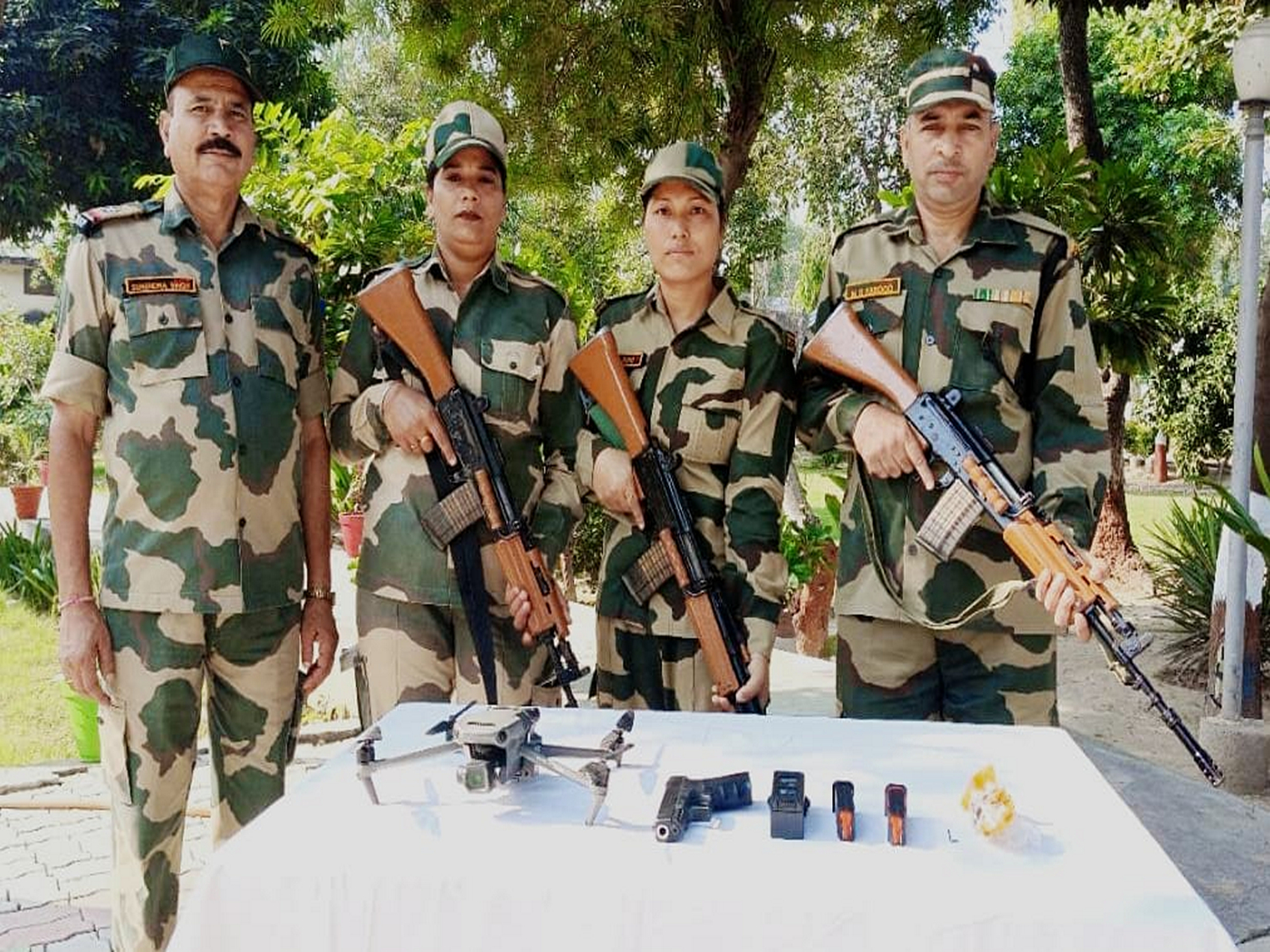 BSF recovers a DJI Mavic 3 Classic drone carrying a Glock pistol in Amritsar (Photo/BSF Release)