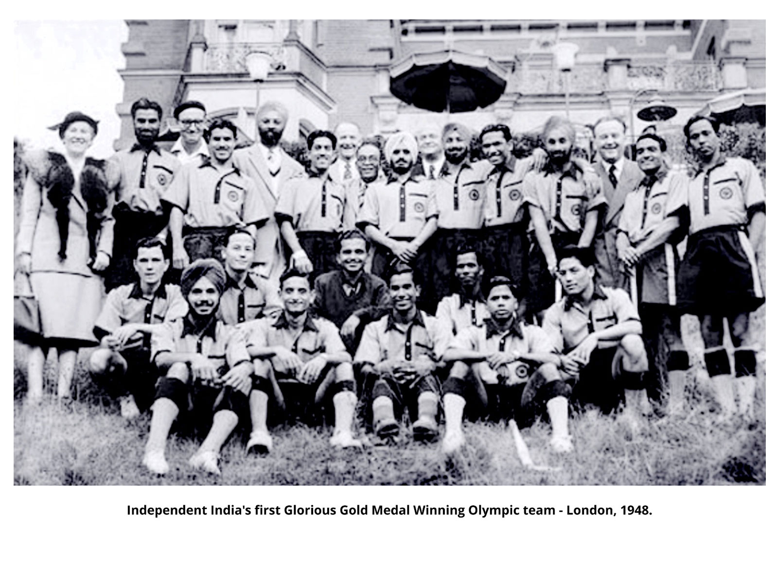 The 1948 Olympics gold-medal winning Indian team. (Photo: Hockey India)