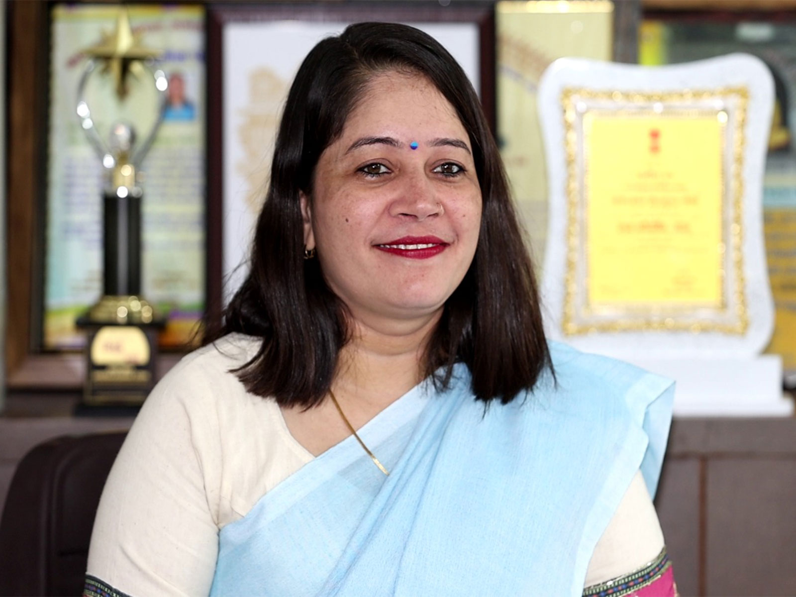 Dholasan Primary School teacher Diptiben Joshi (Photo: ANI)