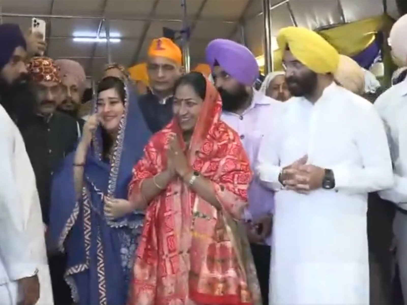 Delhi Chief Minister Rekha Gupta with Manjinder Singh Sirsa and Bansuri Swaraj (Photo/ANI)