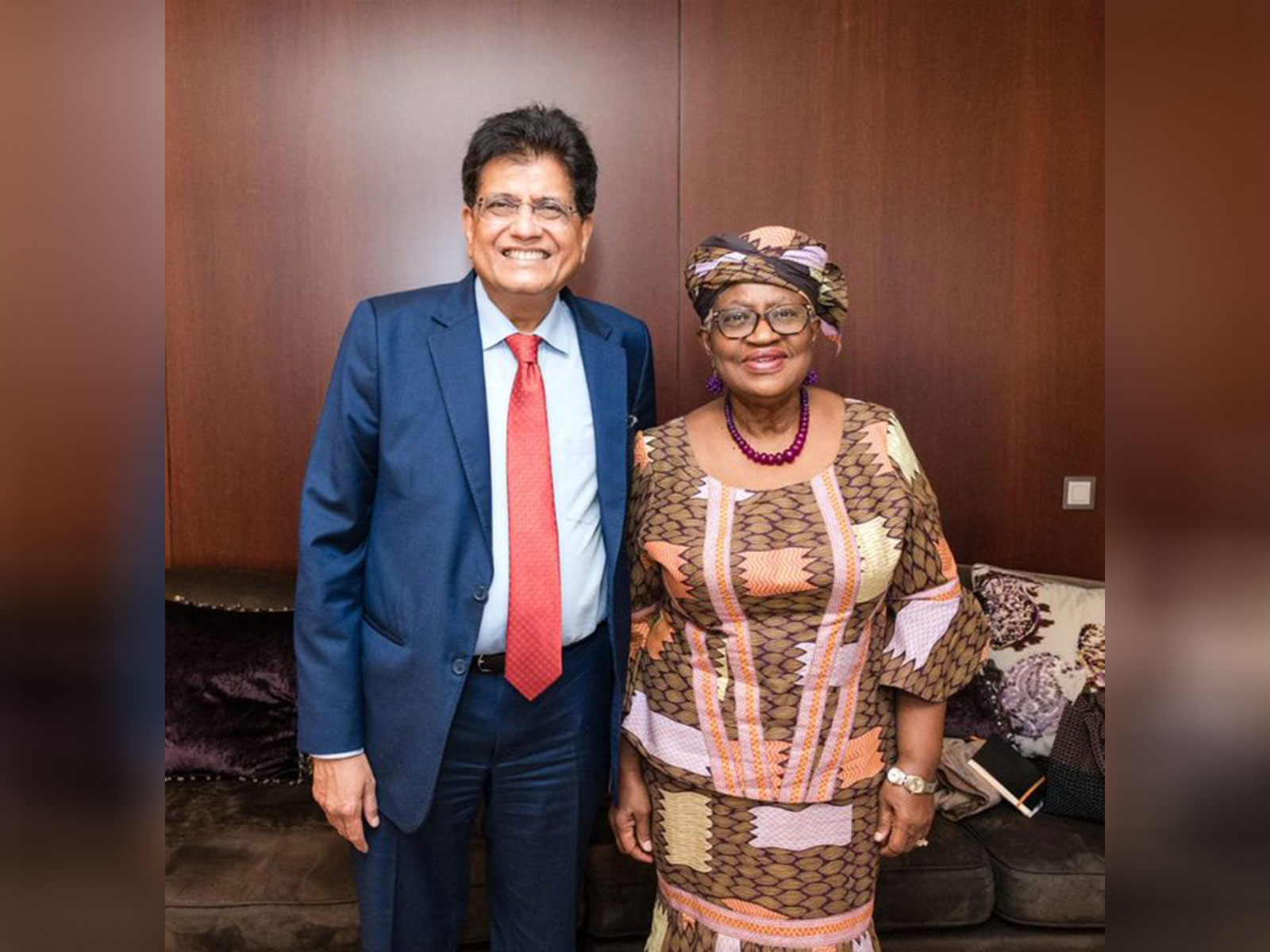 Union Minister of Commerce and Industry Piyush Goyal along with with WTO Director General Ngozi Okonjo-Iweala (Photo/X@ PiyushGoyal)