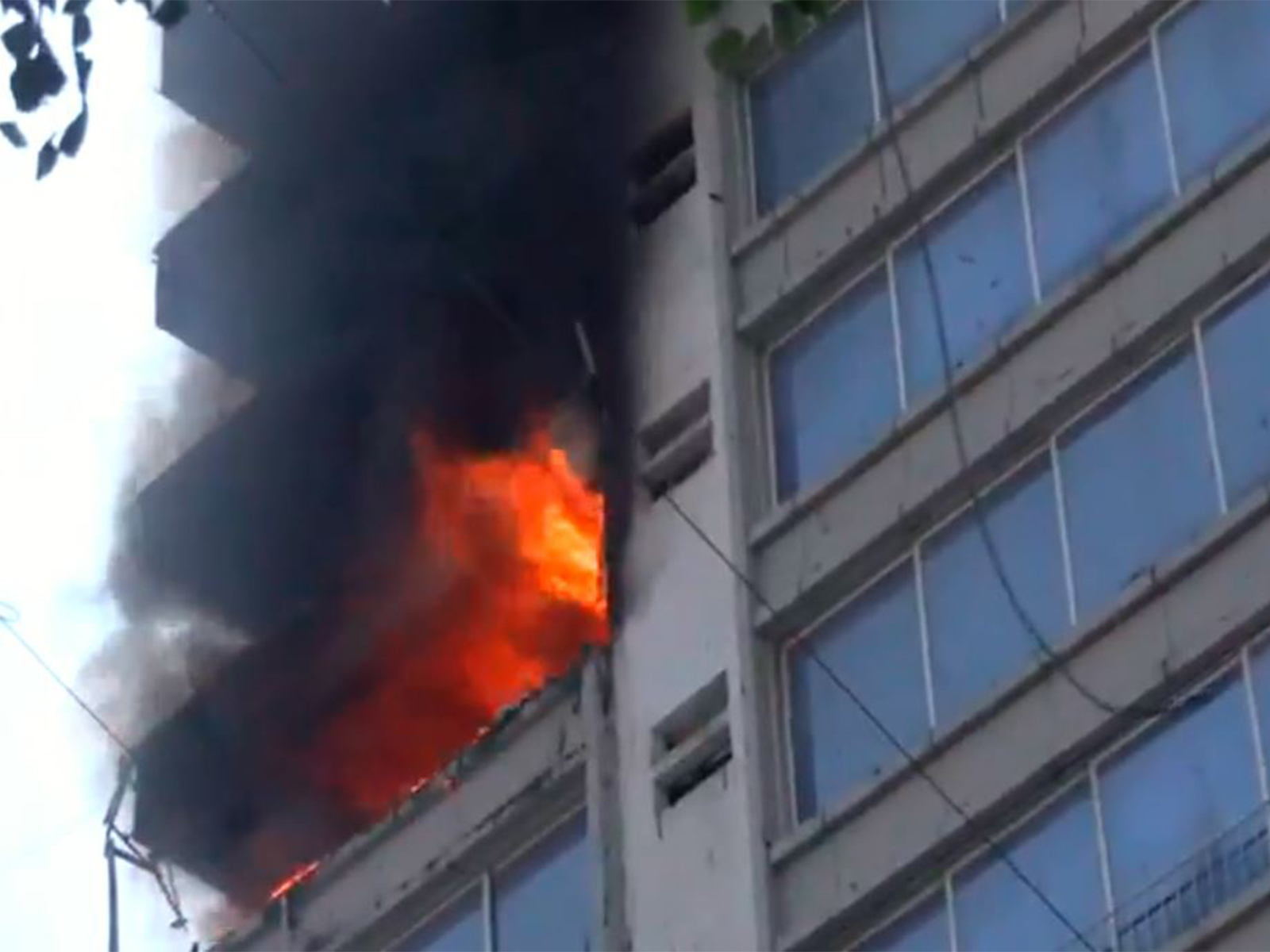 A massive fire breaks out in JMS Business Centre in Mumbai (Photo/ANI)
