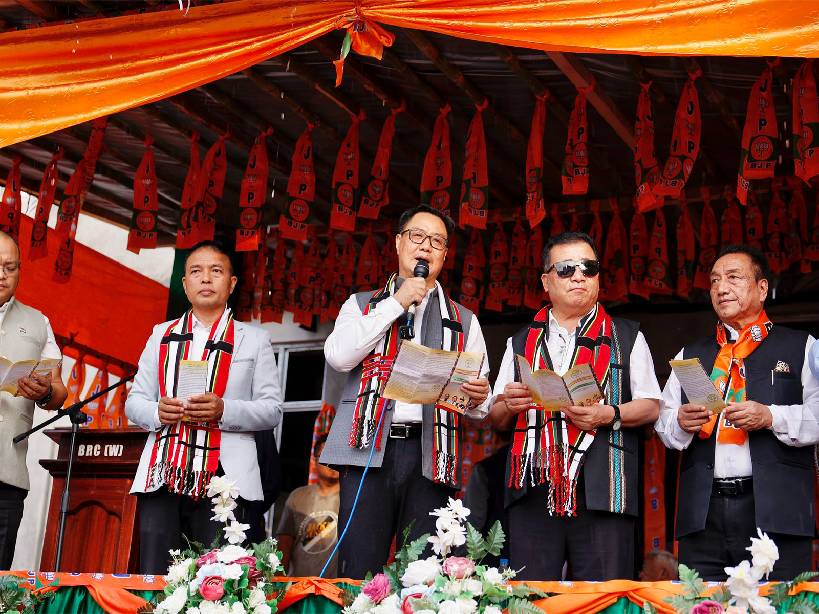 Union Minister Kiren Rijiju during Dampa By-election campaign in West Phaileng (Photo: Kiren Rijiju/X)