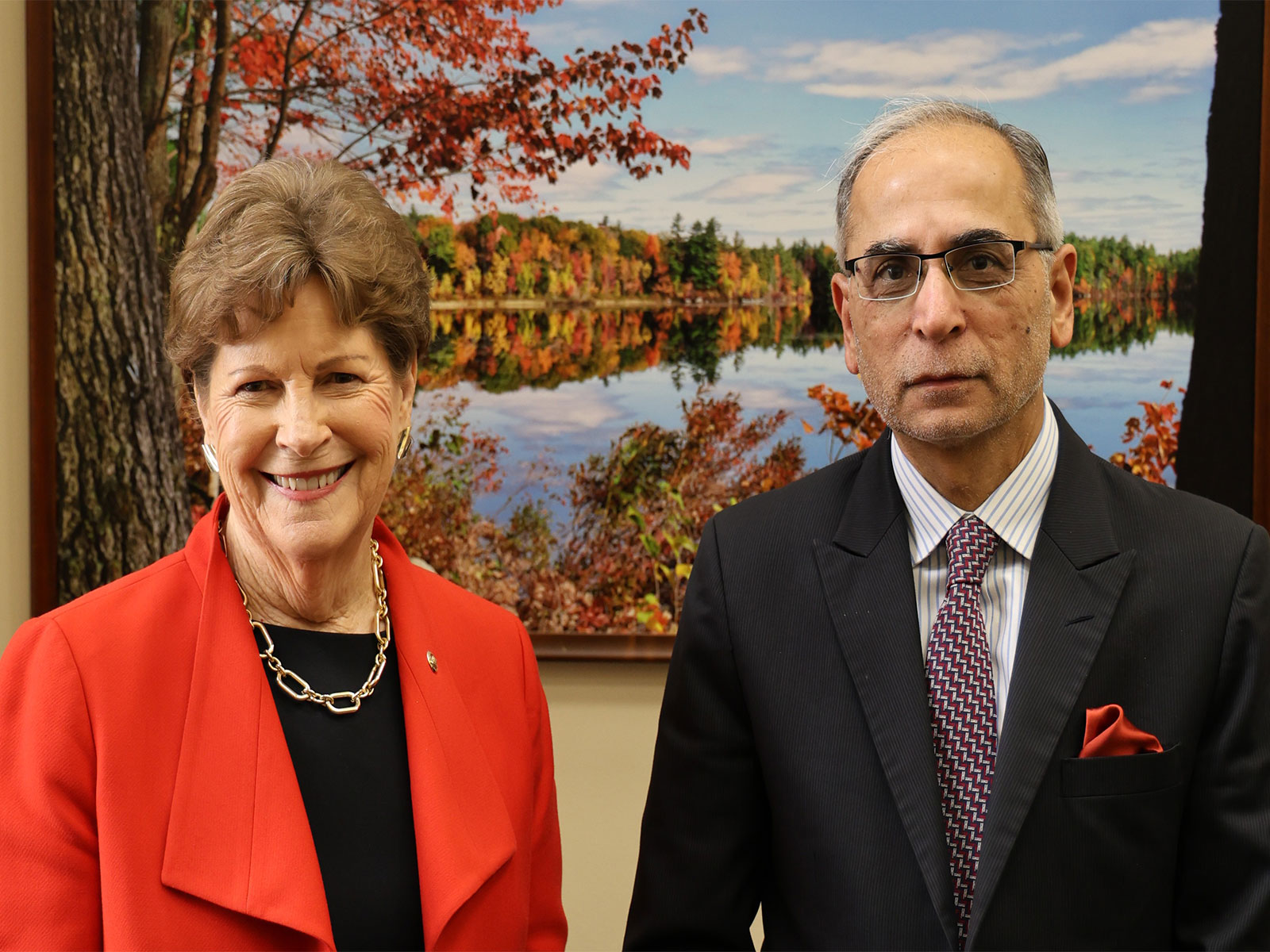 Senator Jeanne Shaheen with Ambassador of India to the US Vinay Mohan Kwatra (Photo: X@SFRCdems)