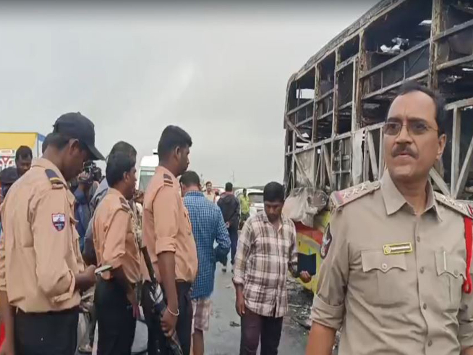 Visuals from the site of the incident in Kurnool ( Photo/ANI)