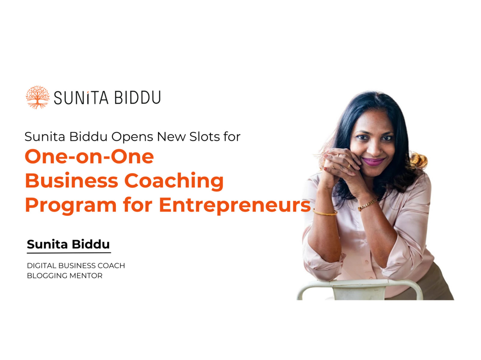 Exclusive 1:1 business coaching for coaches, entrepreneurs & owners—get practical strategy, focused execution & balance to build a profitable business and trusted brand.