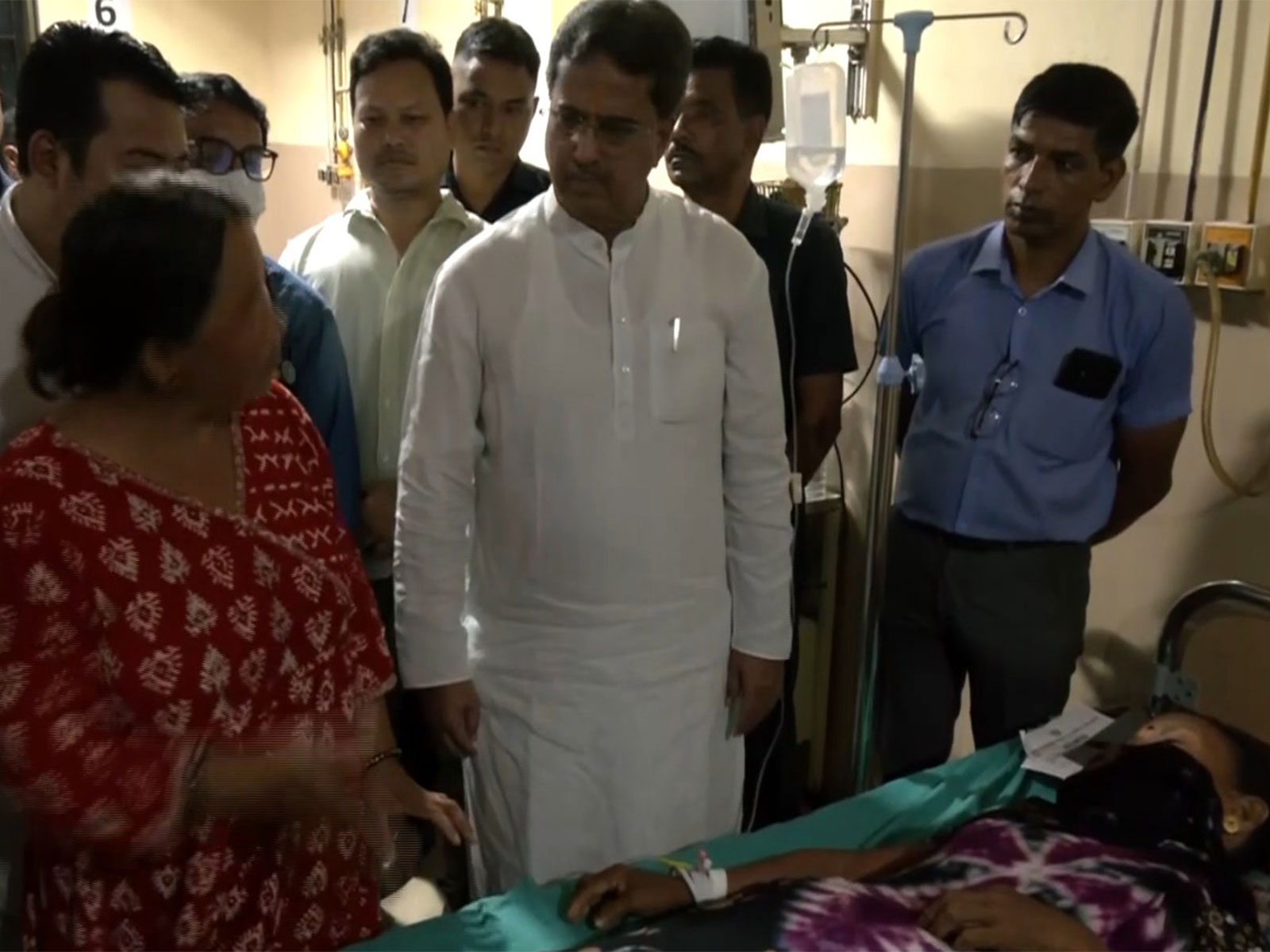 Tripura CM Manik Saha visits injured officials after attack during strike (Photo/ANI)