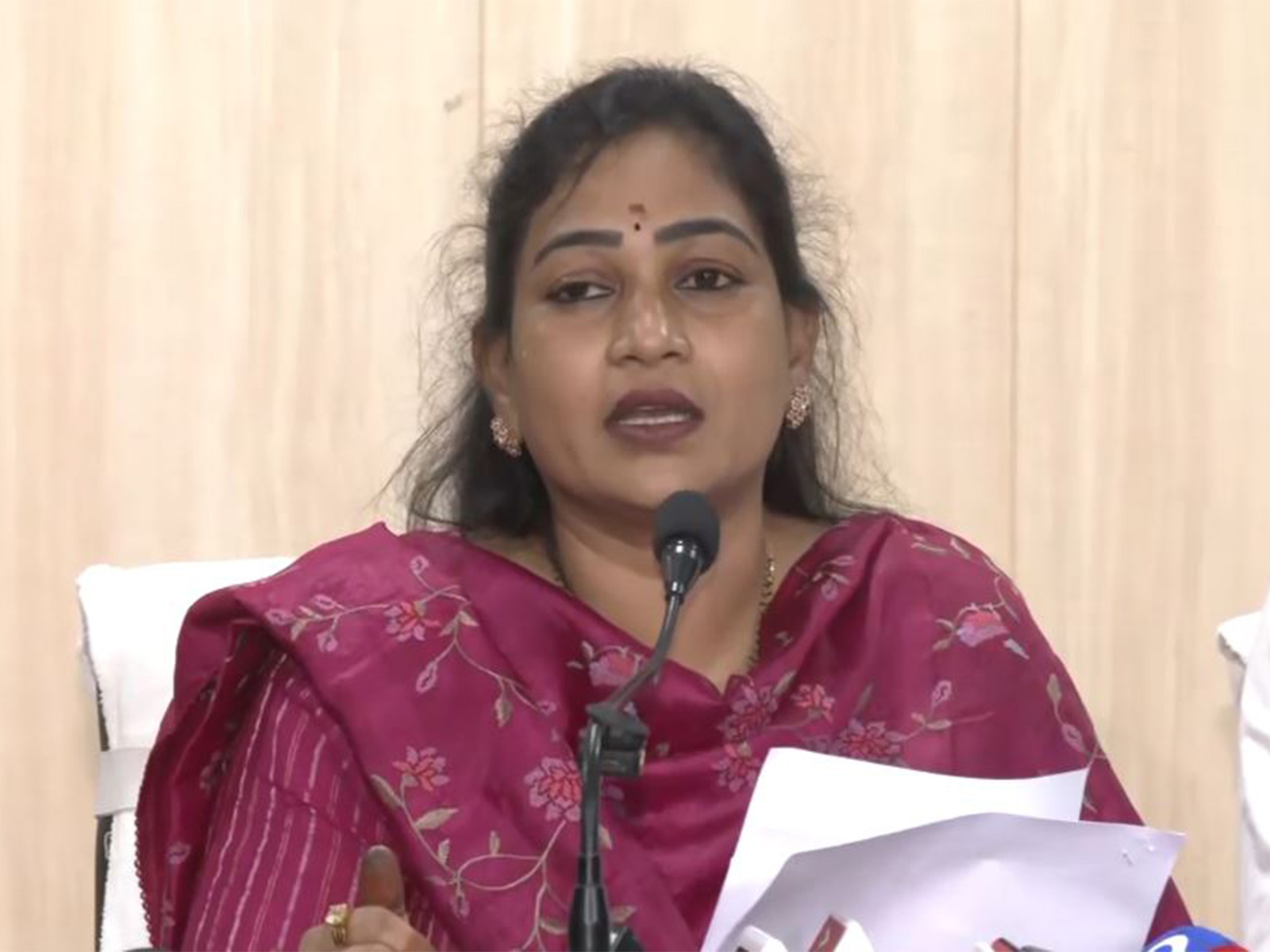 Andhra Pradesh Home Minister Anitha. (Photo/ANI)