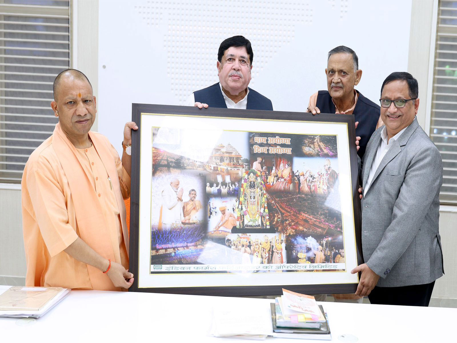 IFFCO’s high-level delegation meets UP CM Yogi Adityanath in Lucknow. (Photo: @IFFCO_UP/X)