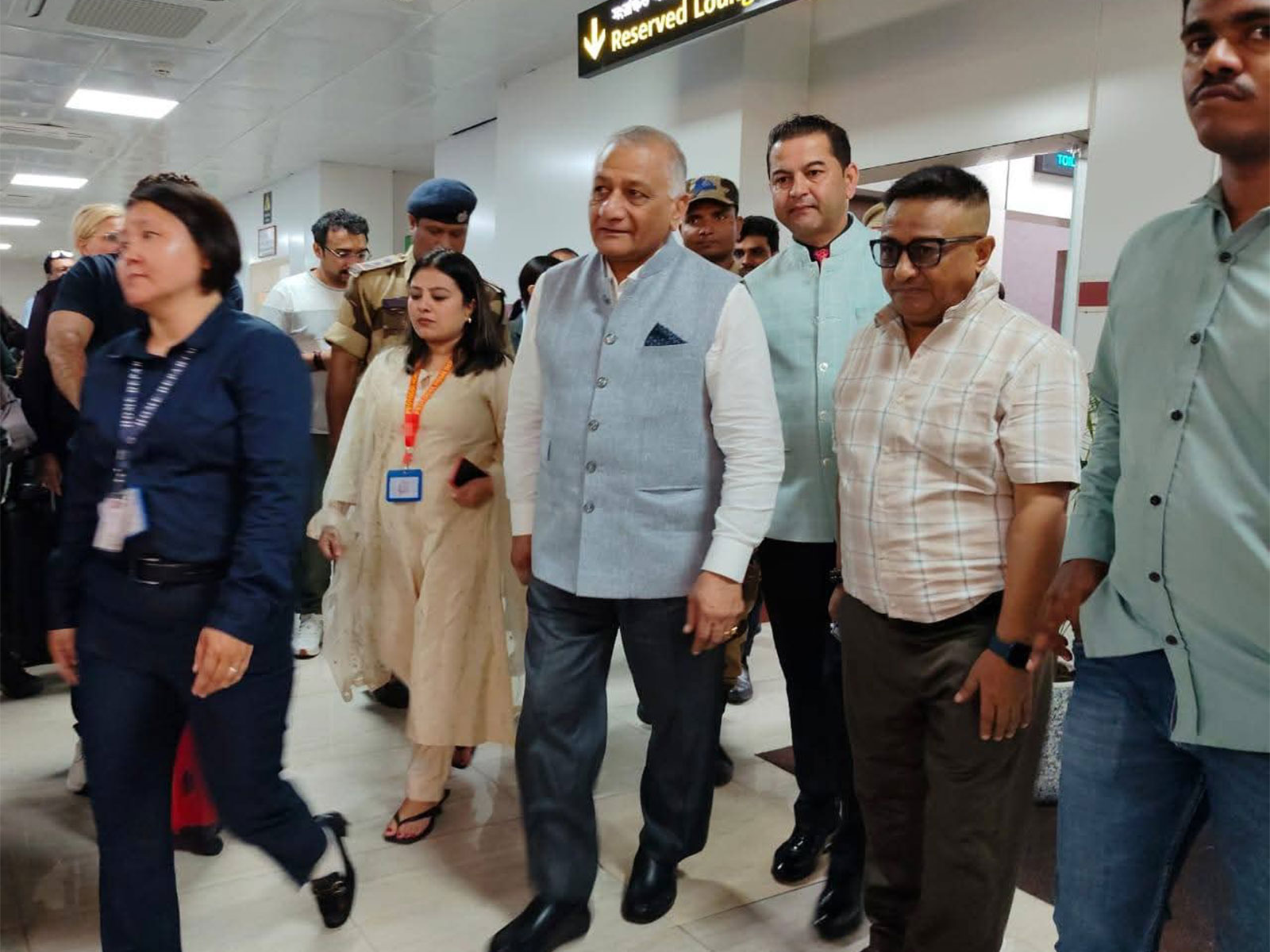 Governor of Mizoram, General V.K. Singh, Arrives at Bagdogra on a Two-Day Visit to Sikkim (Photo/ANI)