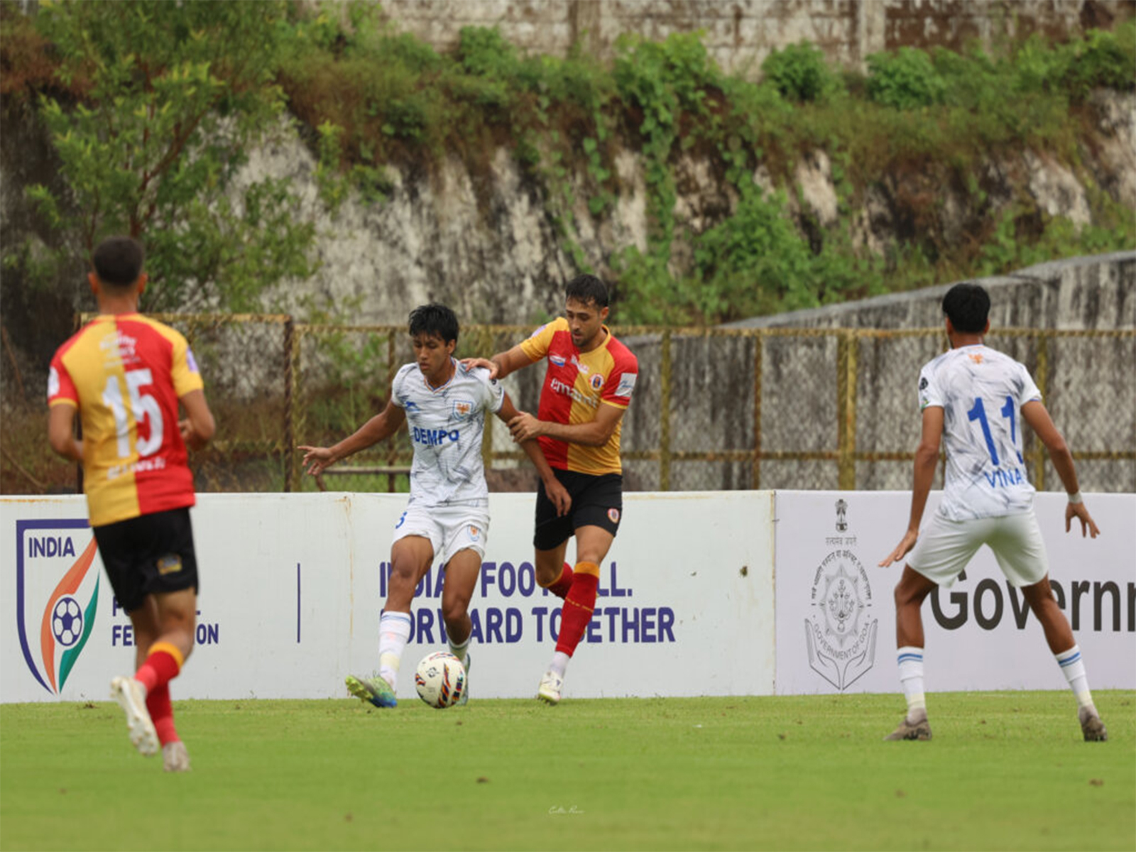 A visual from the match. (Photo: AIFF)
