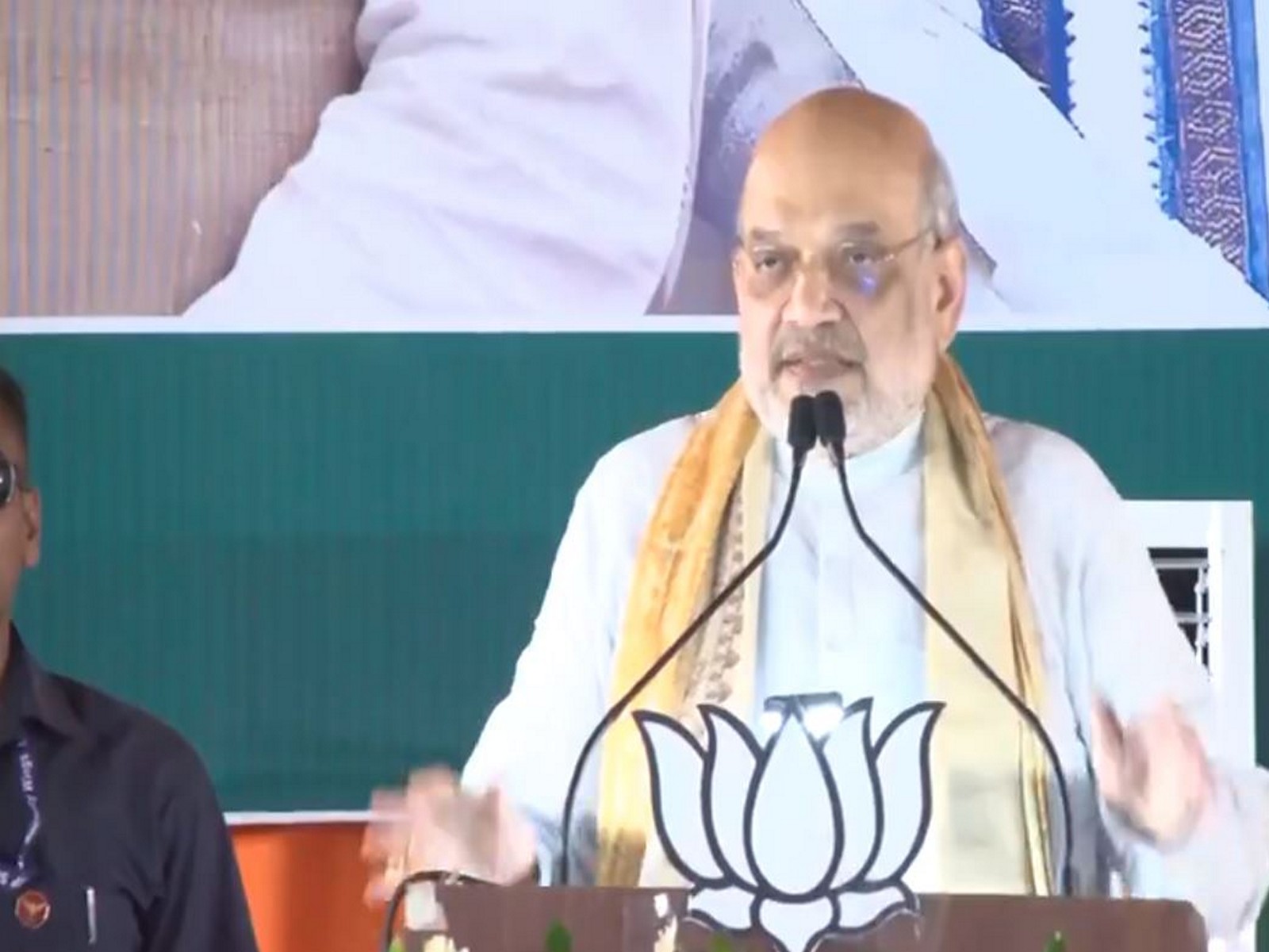 Union Home Minister Amit Shah addressing election rally in Bihar's Nalanda ( Photo/ANI)