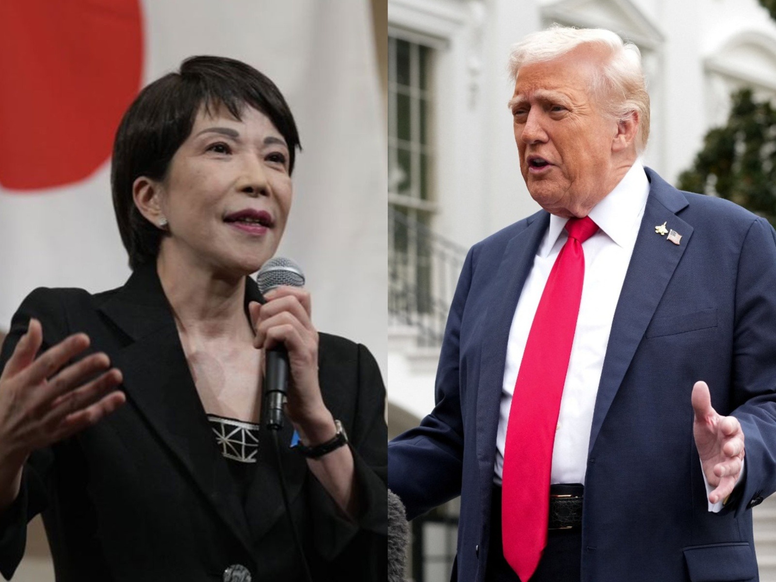 Japanese Prime Minister Sanae Takaichi (on left) and US President Donald Trump (File Photo/Reuters)