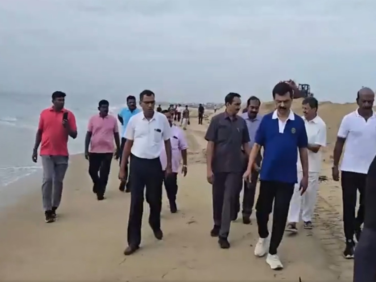 CM Stalin inspects Adyar River in Chennai (Photo/ANI)