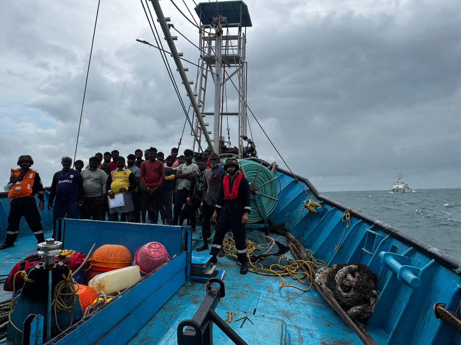 31 rescued fishermen (Photo/Indian Coast Guard)