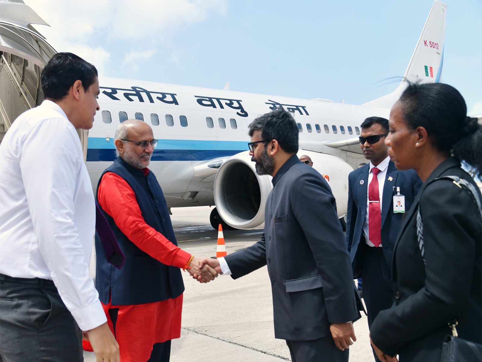 Vice President Radhakrishnan arrives in Seychelles (Photo/X@MEAIndia)