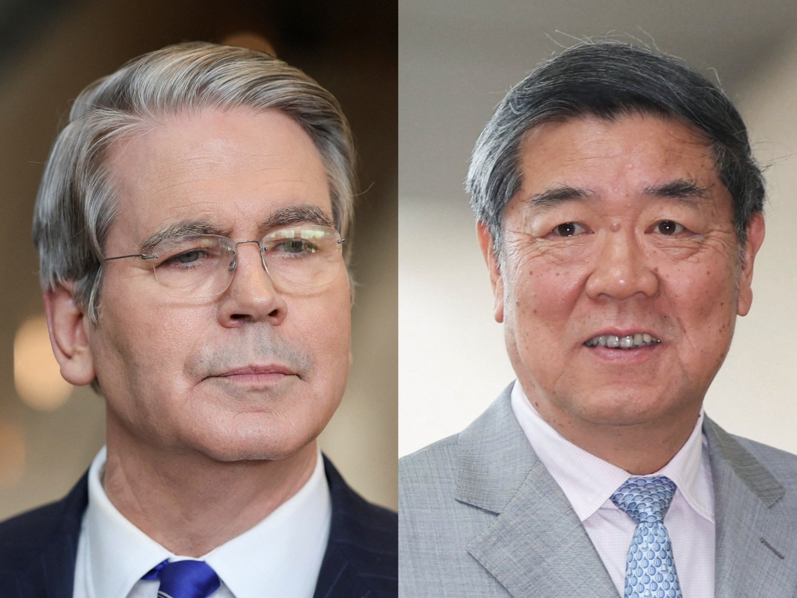 US Treasury Secretary Scott Bessent and Chinese Vice Premier He Lifeng (Photo/Reuters)