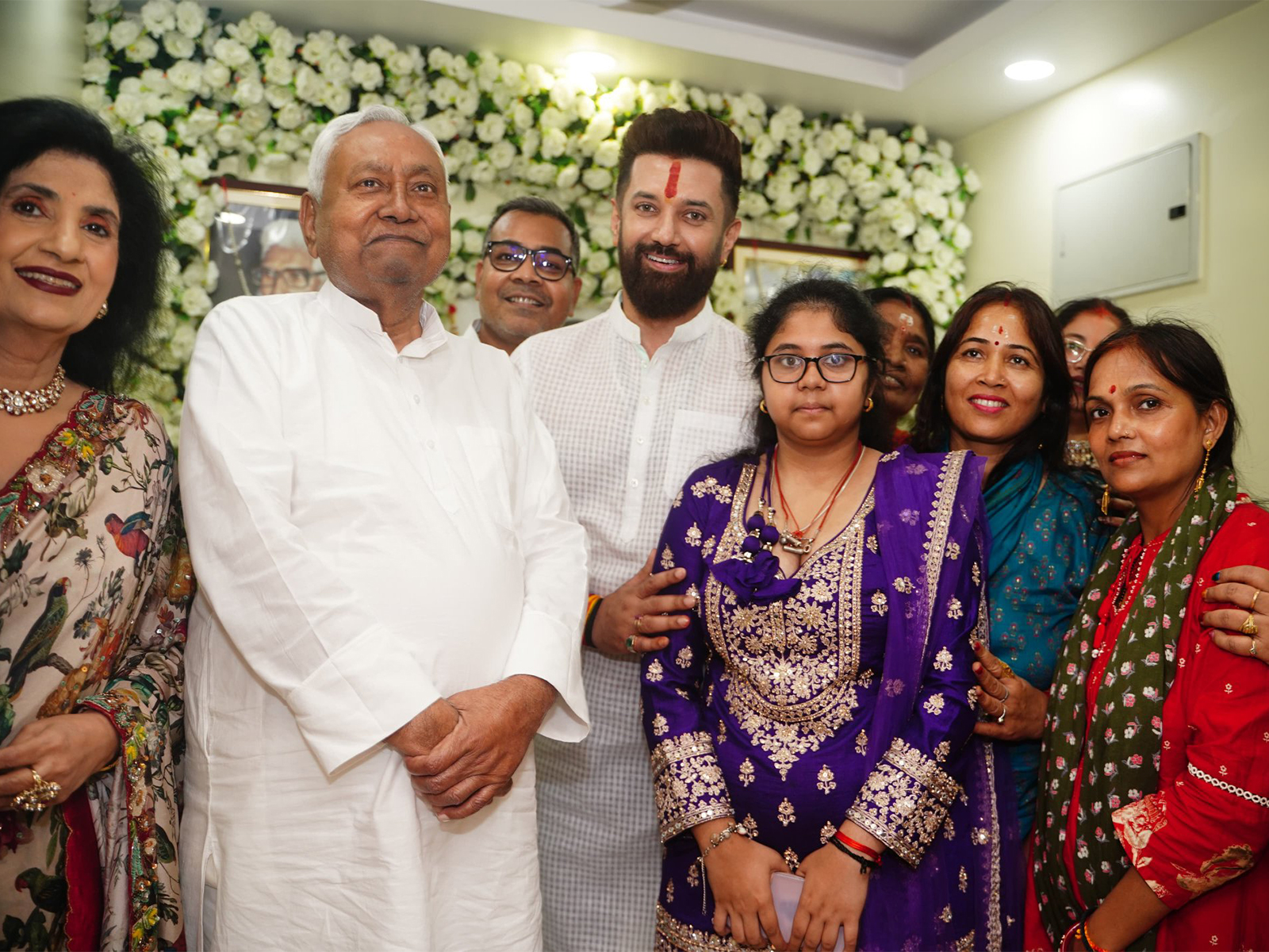 Bihar Chief Minister Nitish Kumar on Sunday visited the residence of Lok Janshakti Party (LJP) chief and Union Minister Chirag Paswan (Photo/@iChiragPaswan)
