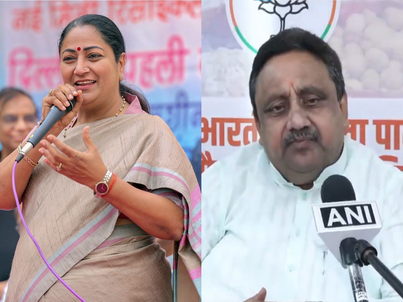 Delhi CM Rekha Gupta and BJP MP Praveen Khandelwal. (Photo/ANI)