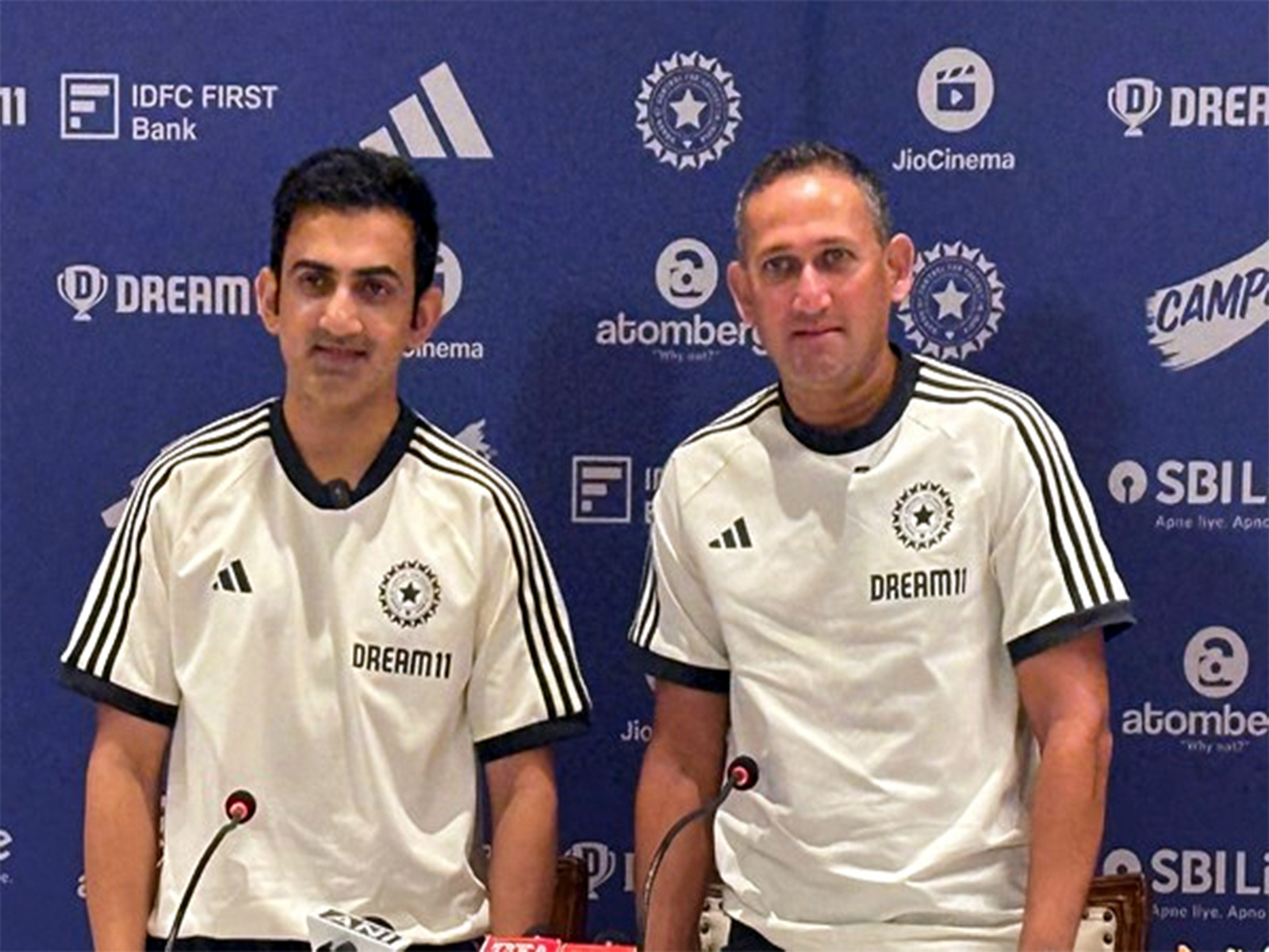 Head coach Gautam Gambhir and chief selector Ajit Agarkar (Photo/ANI) 