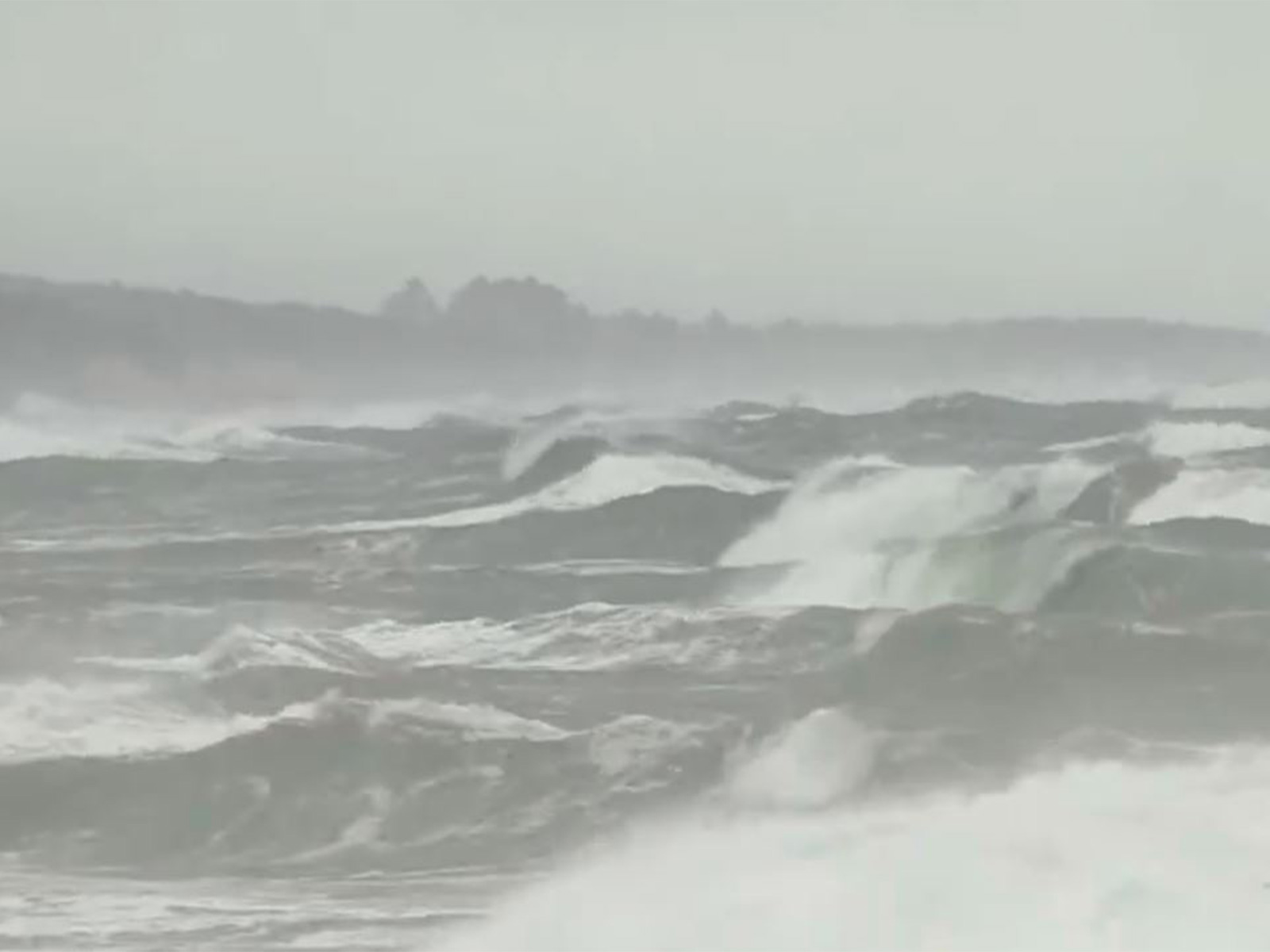 Odisha's Ganjam district  witnessed rough seas due to Cyclone Montha's impact (Photo/ANI)