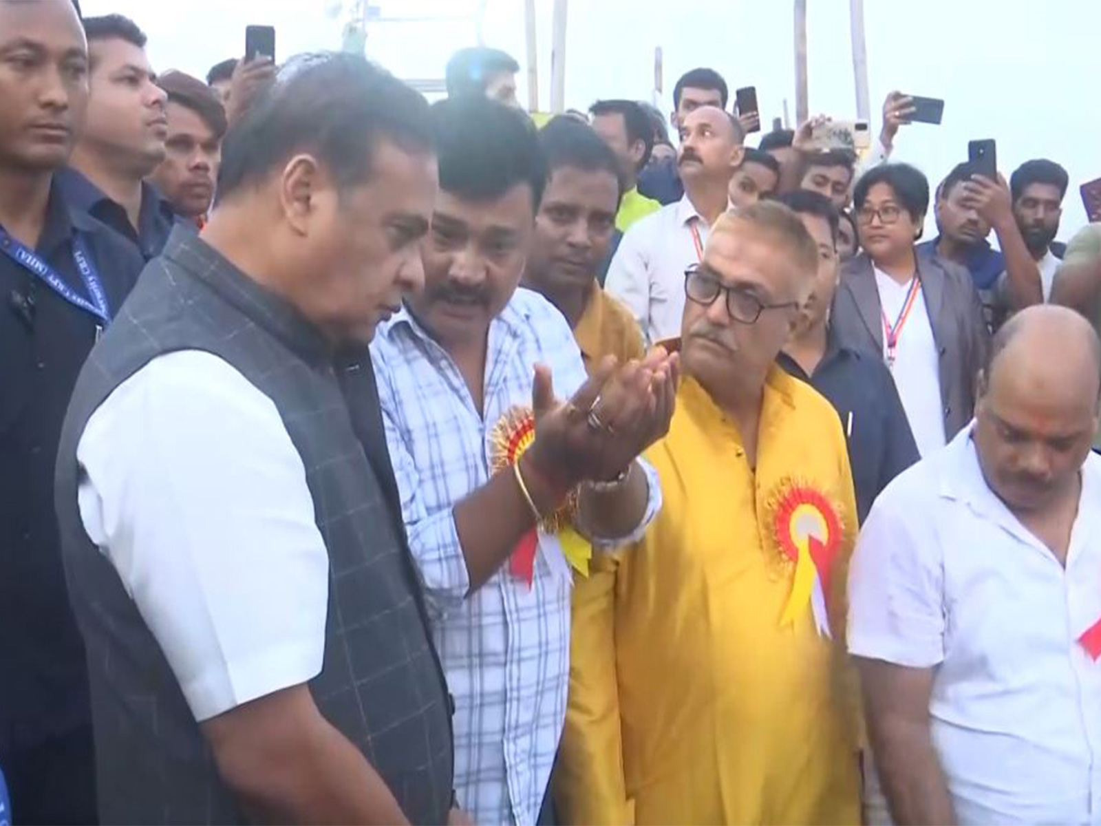 Assam CM Himanta Biswa Sarma attends Chhath Puja event (Photo/ANI)